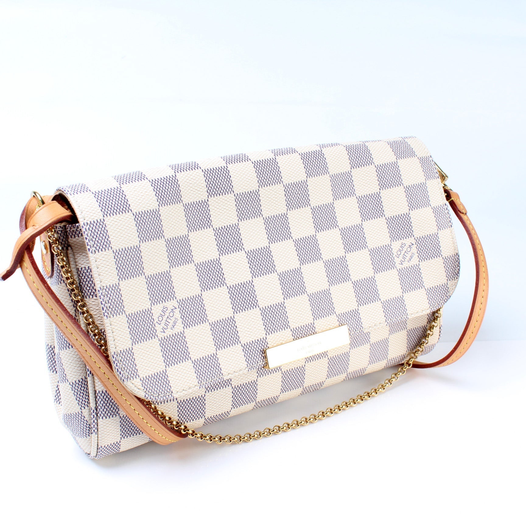Louis Vuitton Favorite MM Azur Damier Handbag Azur 6