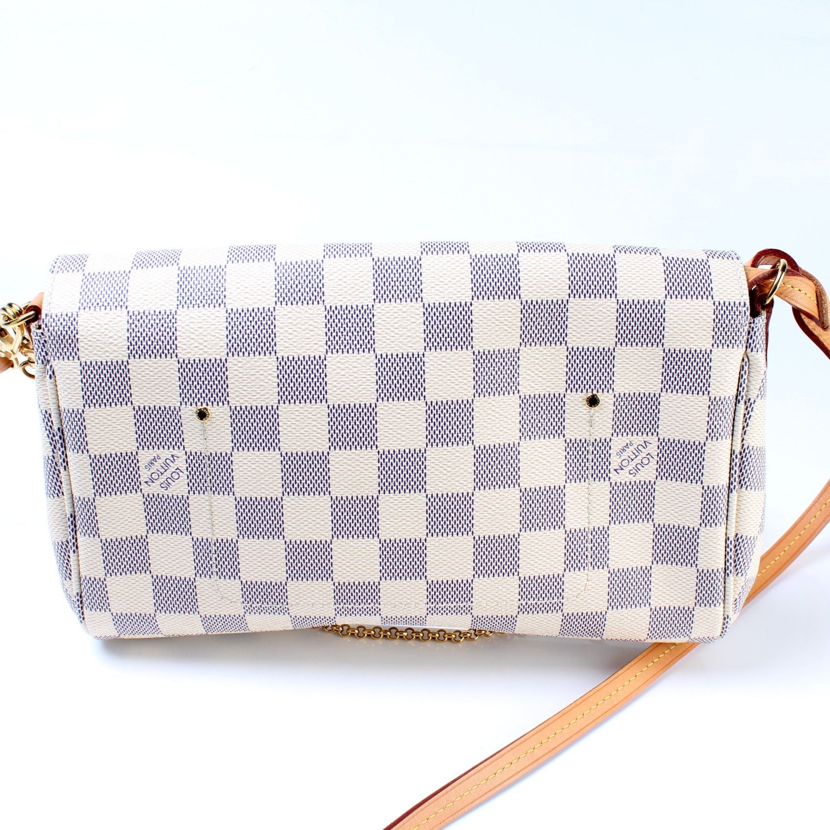Louis Vuitton Favorite MM Azur Damier Handbag Azur 6