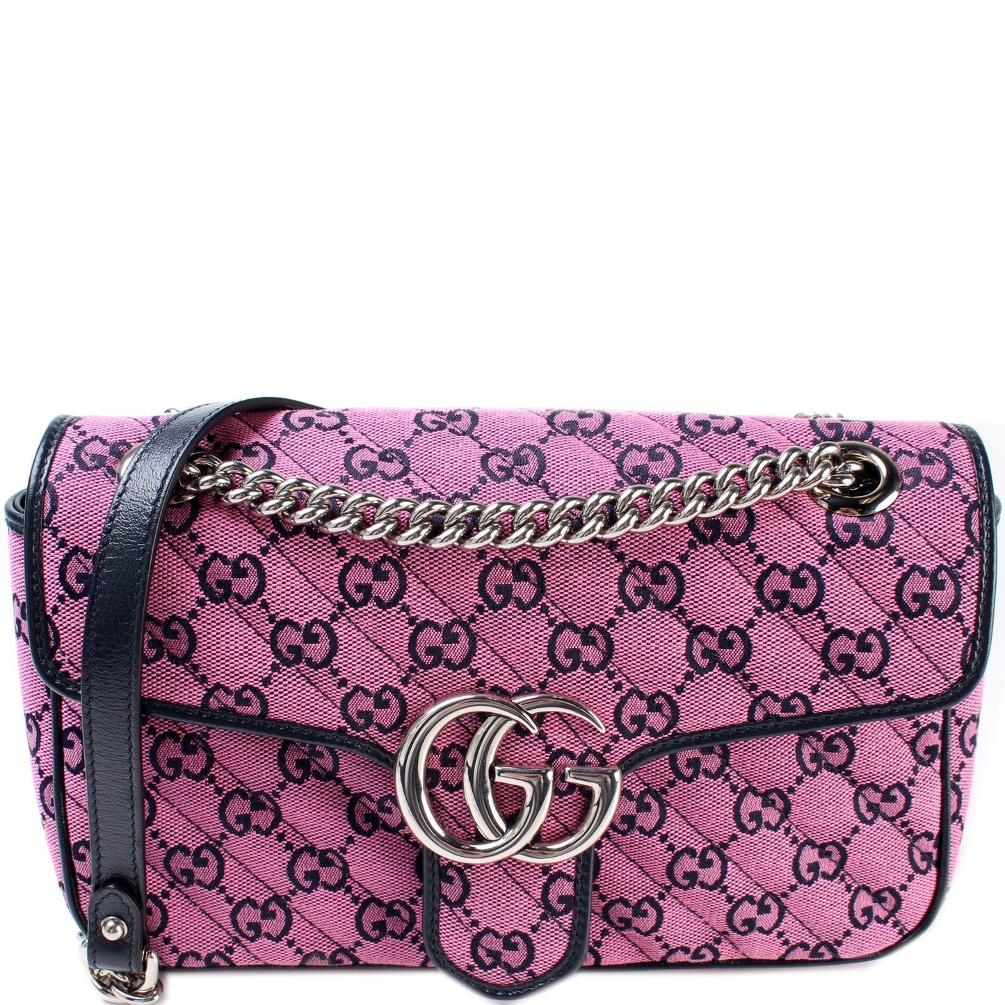 Gucci GG Marmont Quilted Canvas Small Flap Shoulder Bag