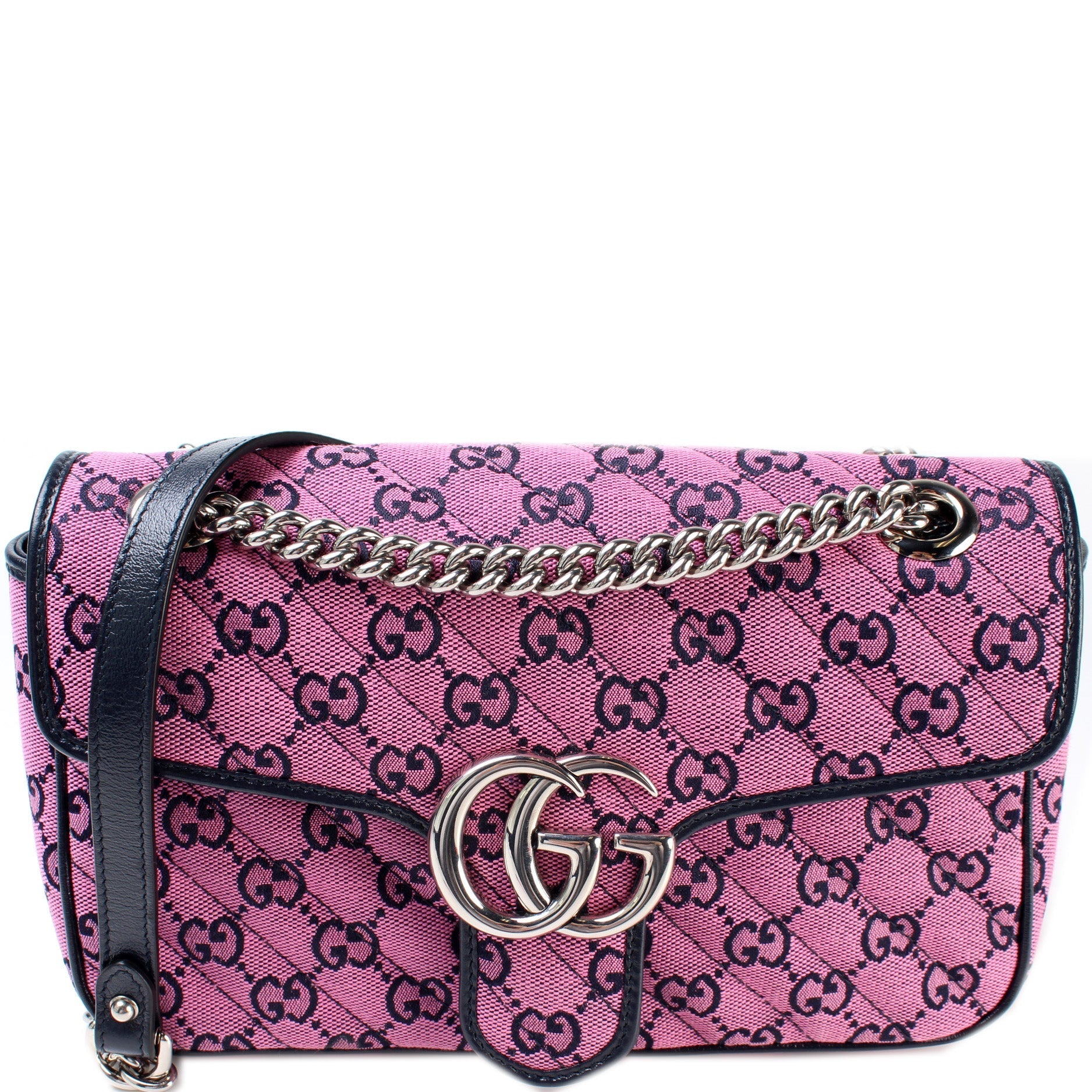 Gucci GG Marmont Quilted Canvas Small Flap Shoulder Bag
