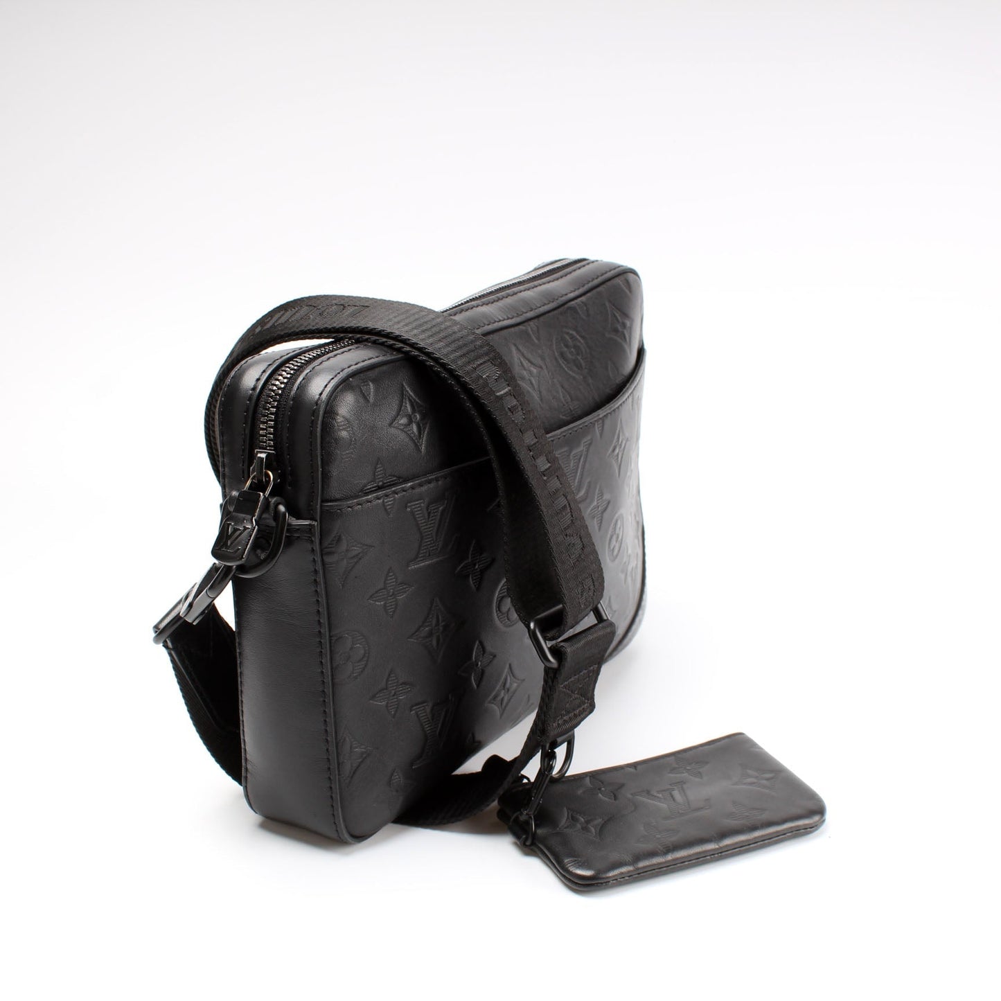 Louis Vuitton Duo Messenger Shadow Monogram Leather Crossbody Bag
