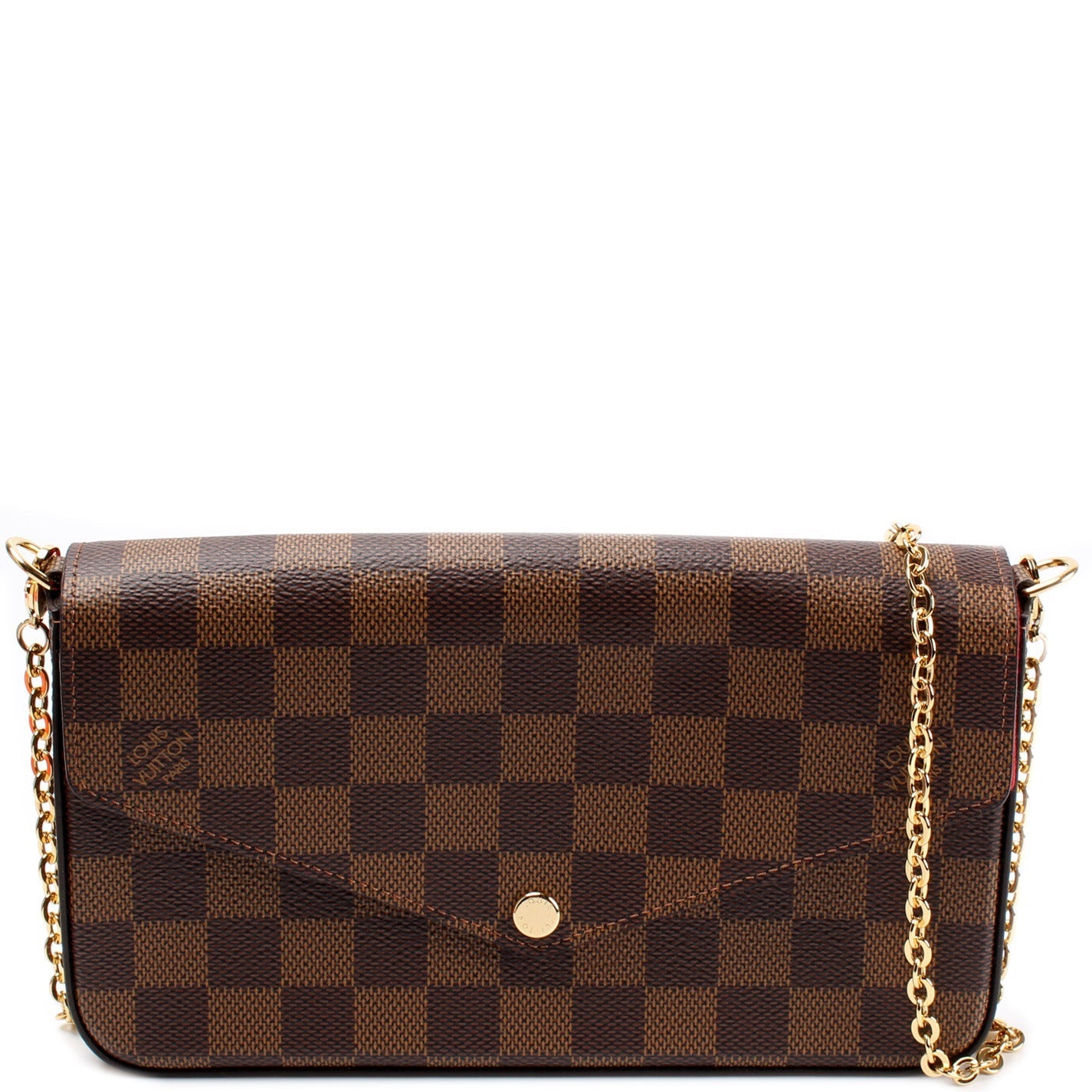 Louis Vuitton Pochette Felicie Ebene Damier Clutch Bag Damier Ebene