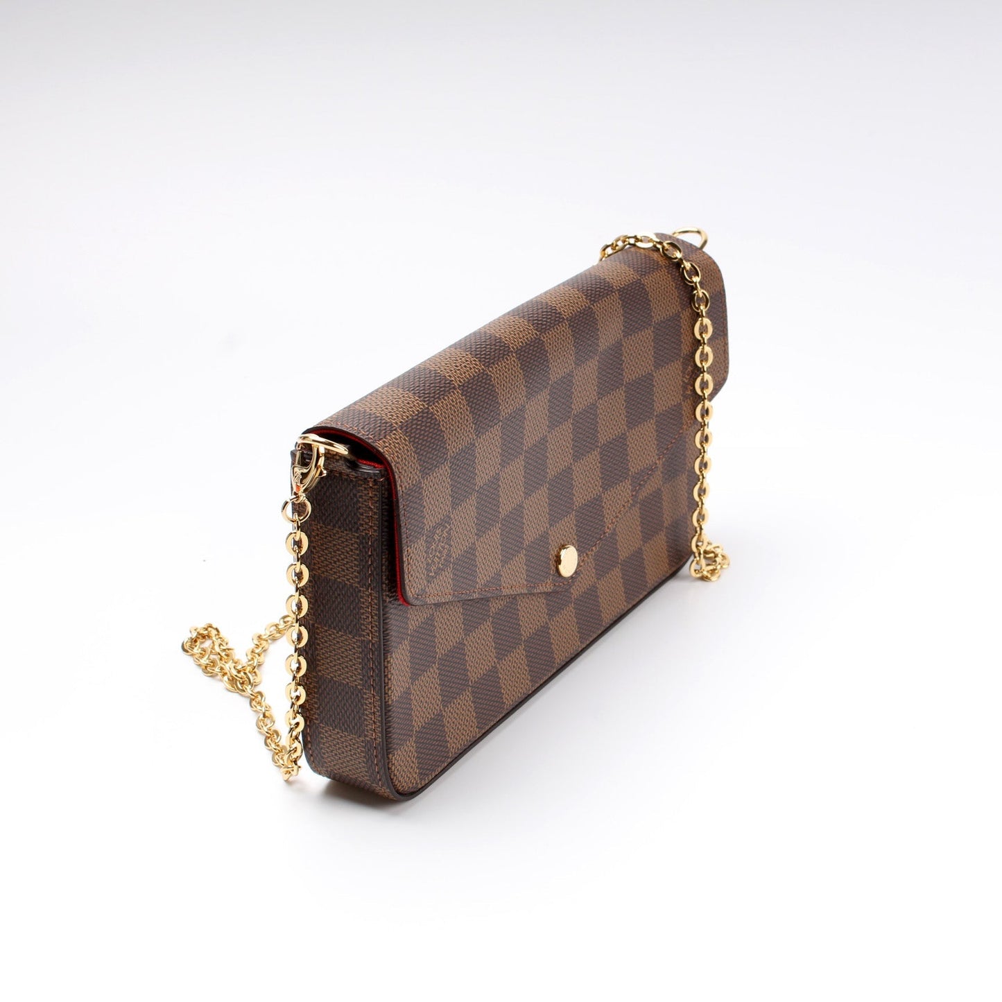 Louis Vuitton Pochette Felicie Ebene Damier Clutch Bag Damier Ebene