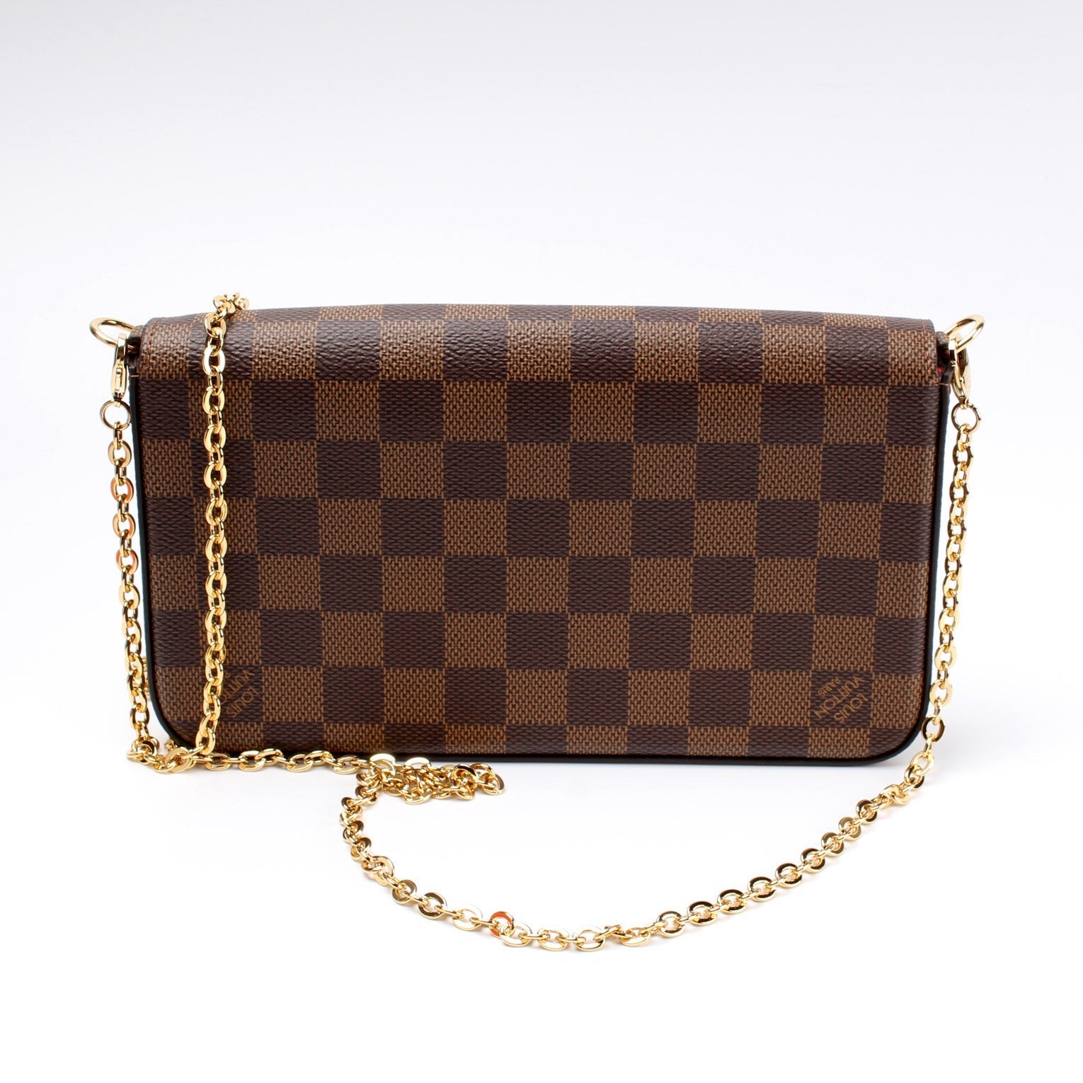 Louis Vuitton Pochette Felicie Ebene Damier Clutch Bag Damier Ebene