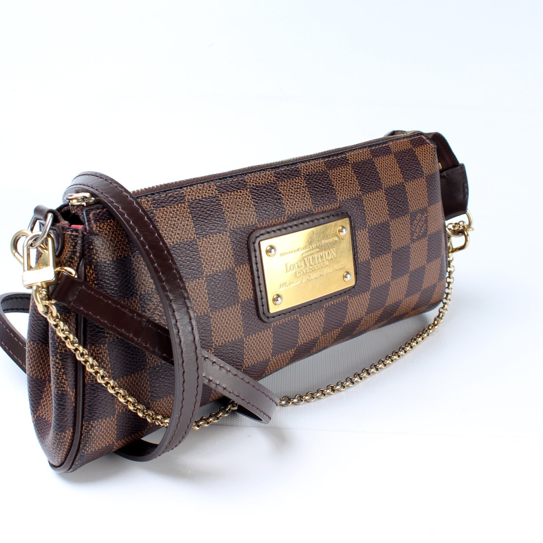 Louis Vuitton Eva Ebene Damier Clutch Bag Ebene 1