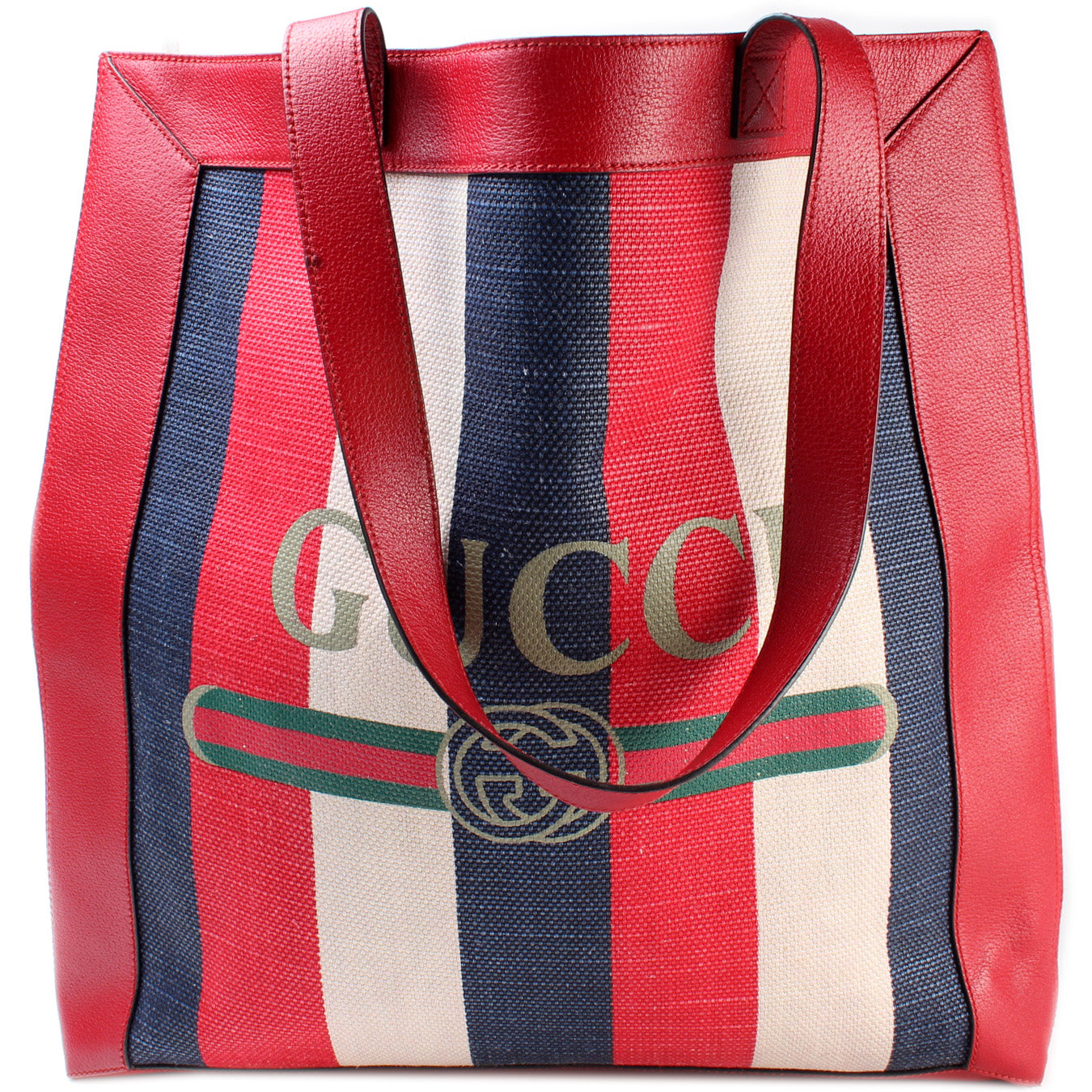 Gucci Sherry Line Striped Tote Bag