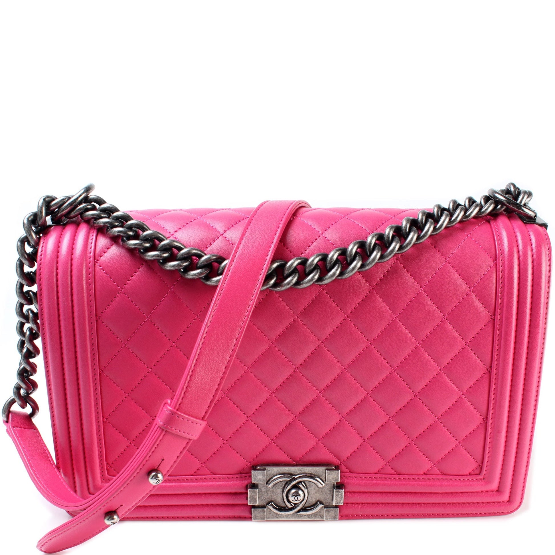 Chanel Boy Flap New Lambskin 19M Handbag Lambskin 19M