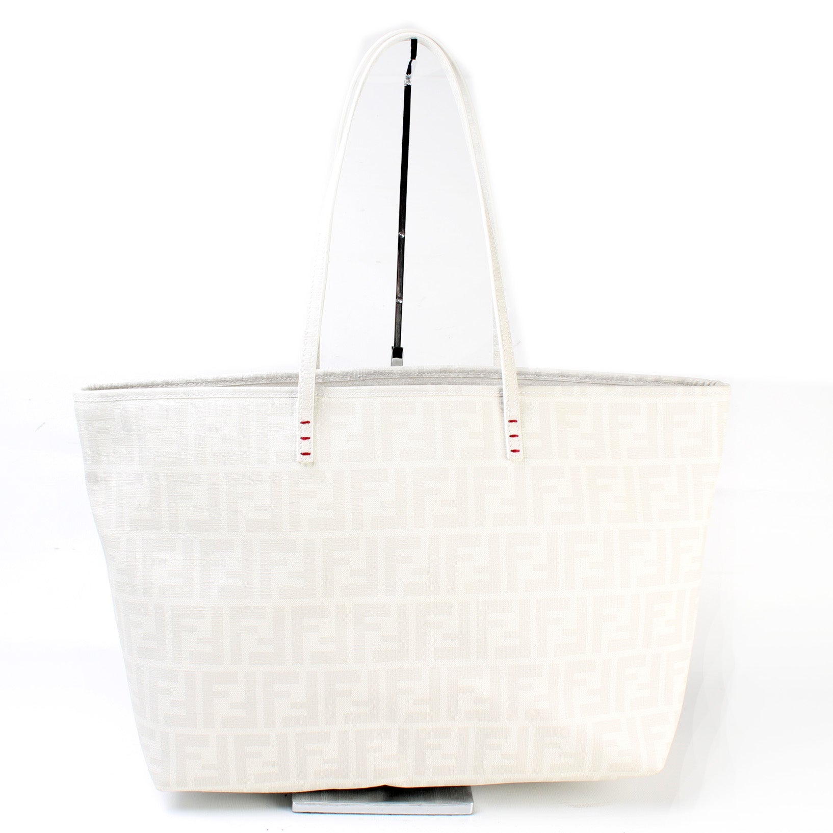 Fendi Zucca Spalmati Floral Tote Bag