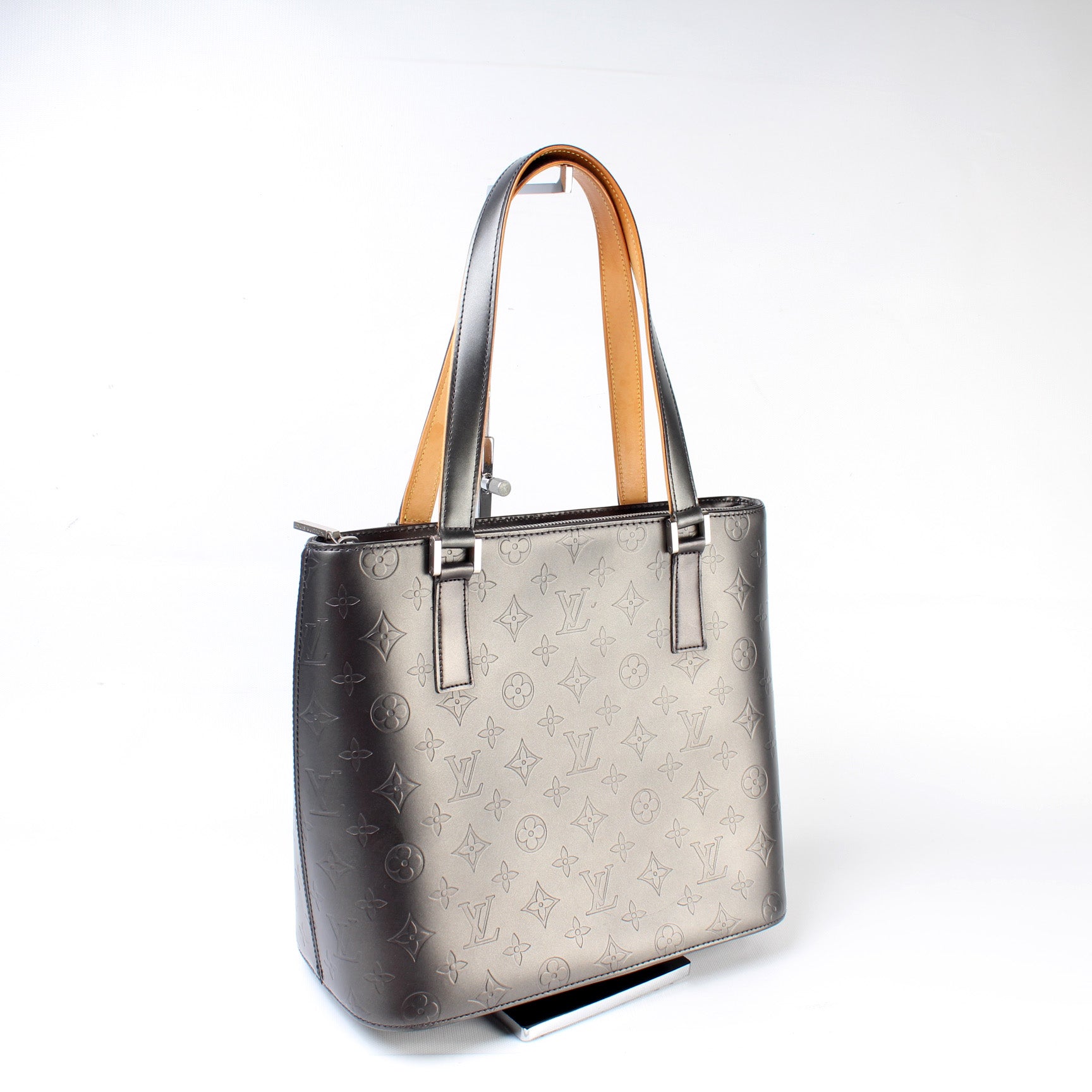 Louis Vuitton Stockton Mat Monogram Leather Handbag Leather 3