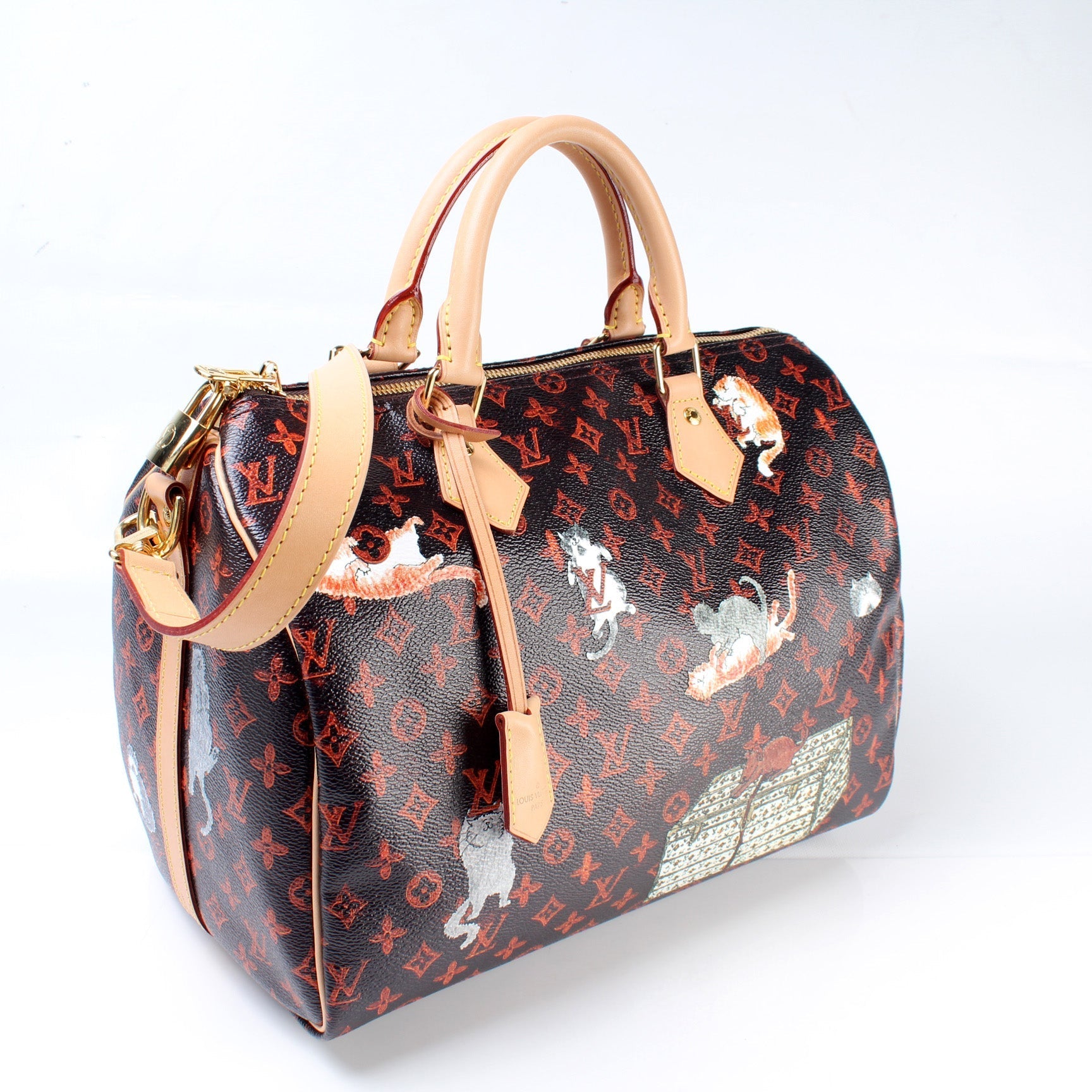 Louis Vuitton Speedy 30 Catogram Bandouliere Handbag