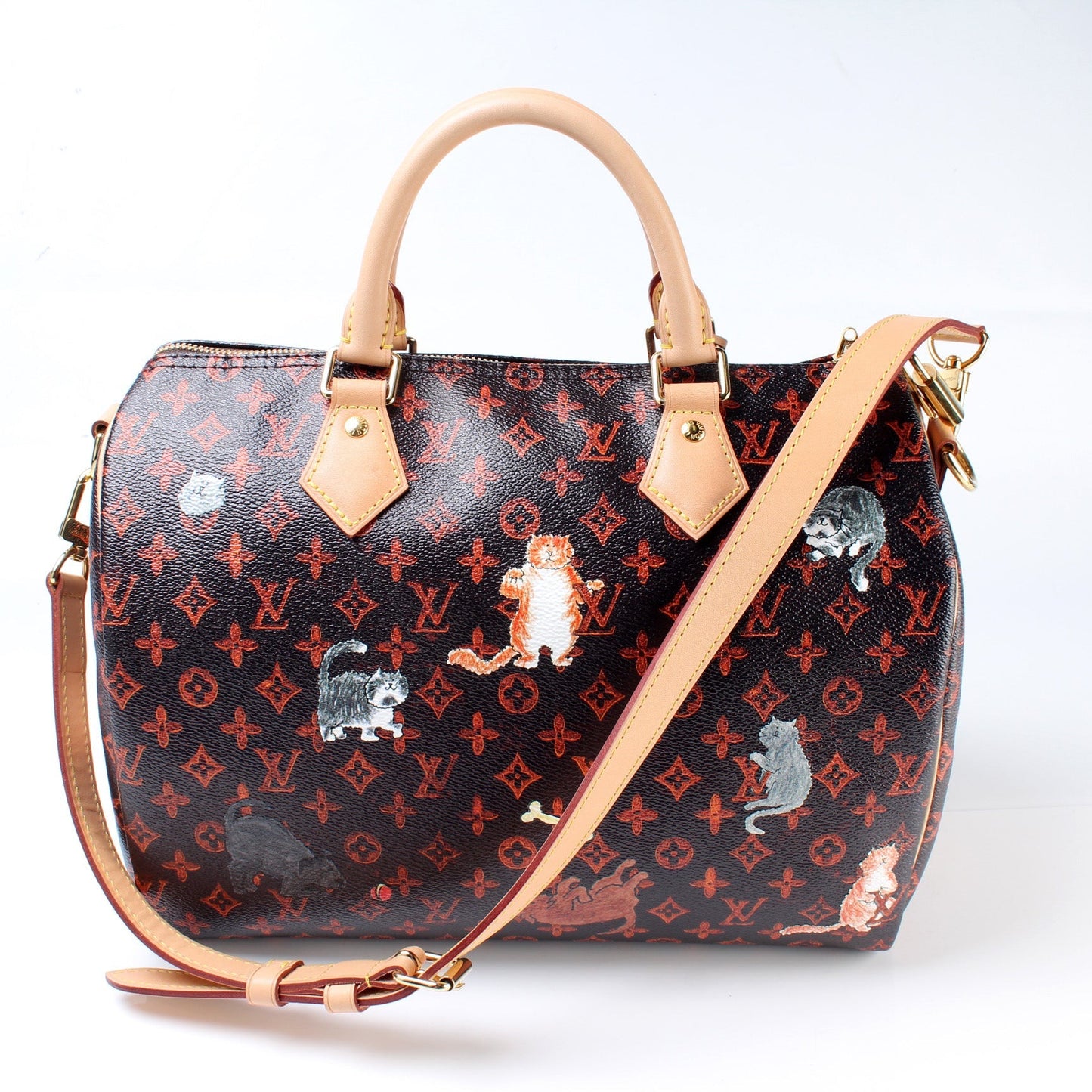 Louis Vuitton Speedy 30 Catogram Bandouliere Handbag
