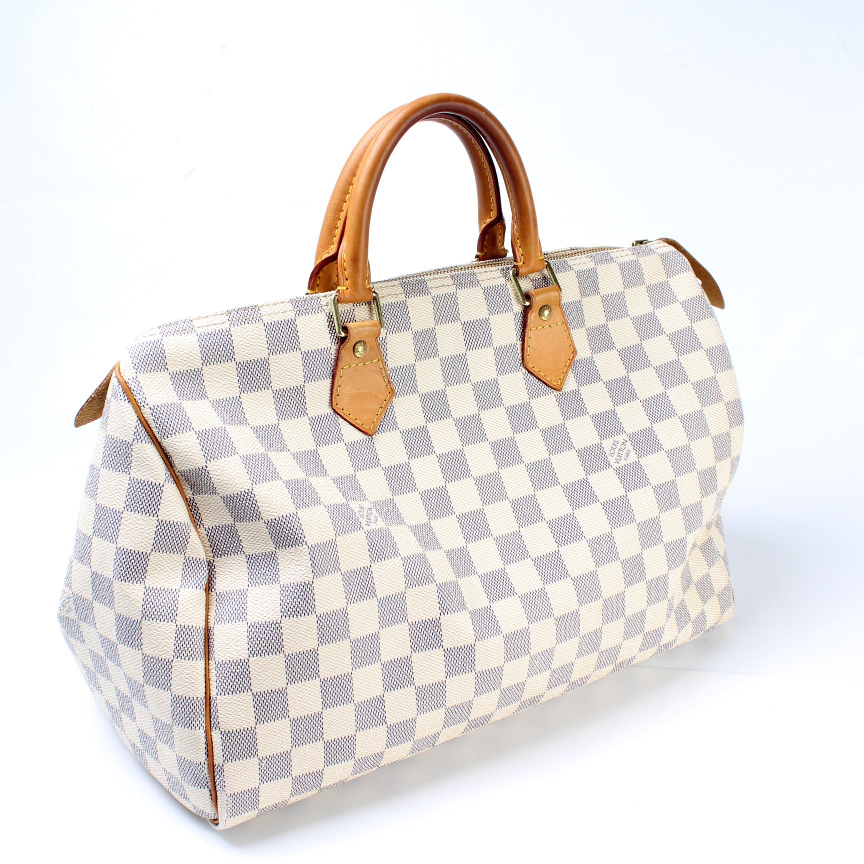 Louis Vuitton Speedy 35 Azur Damier Handbag Azur 3