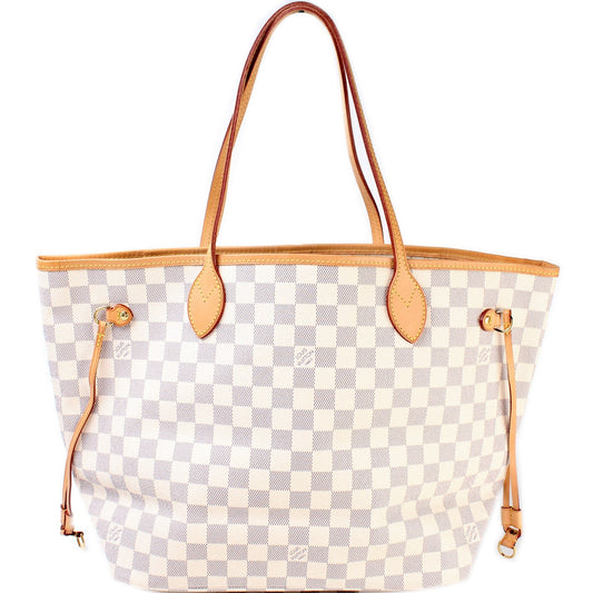 Louis Vuitton Neverfull MM Azur Damier Tote Bag Azur 74
