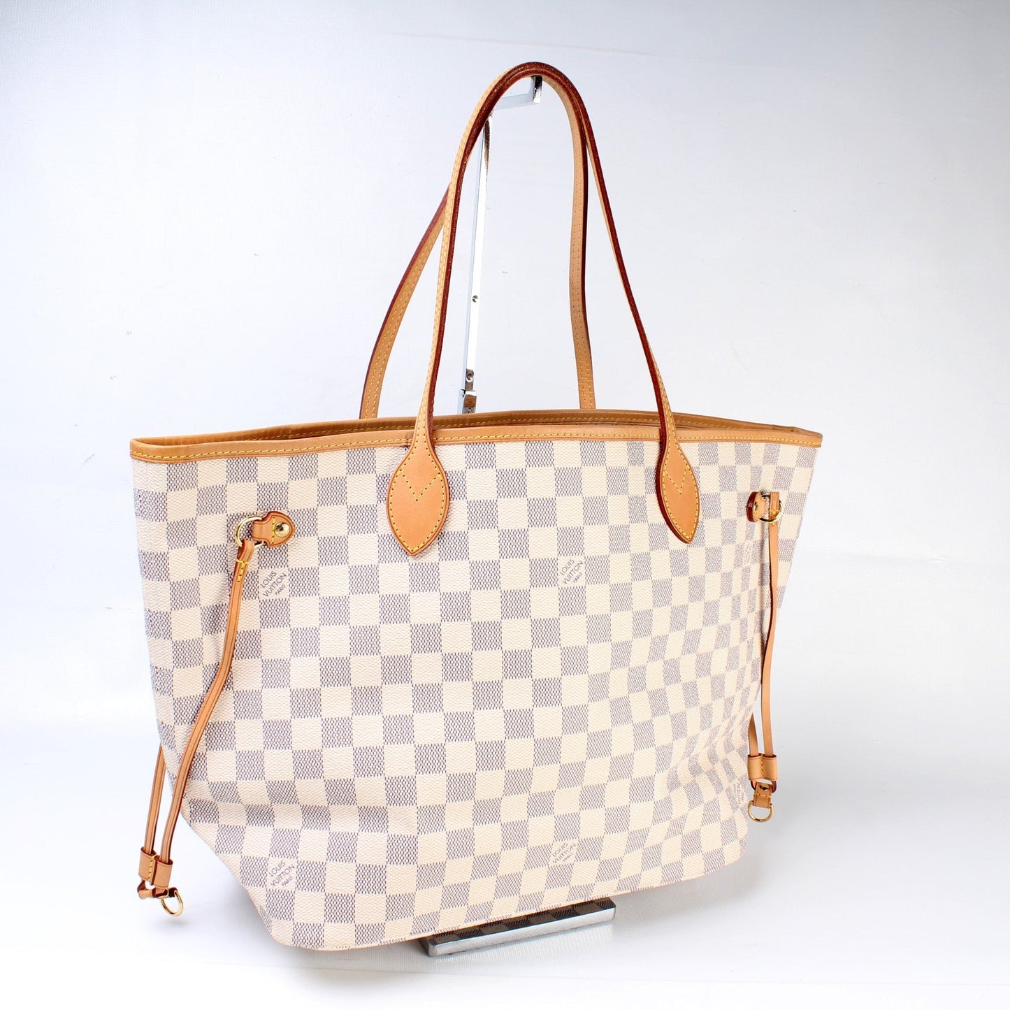 Louis Vuitton Neverfull MM Azur Damier Tote Bag Azur 74
