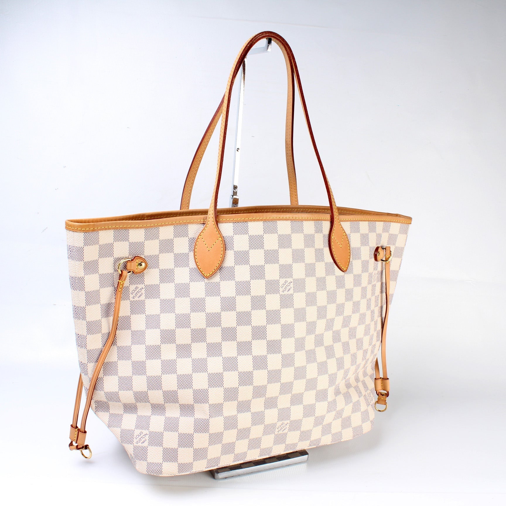 Louis Vuitton Neverfull MM Azur Damier Tote Bag Azur 74