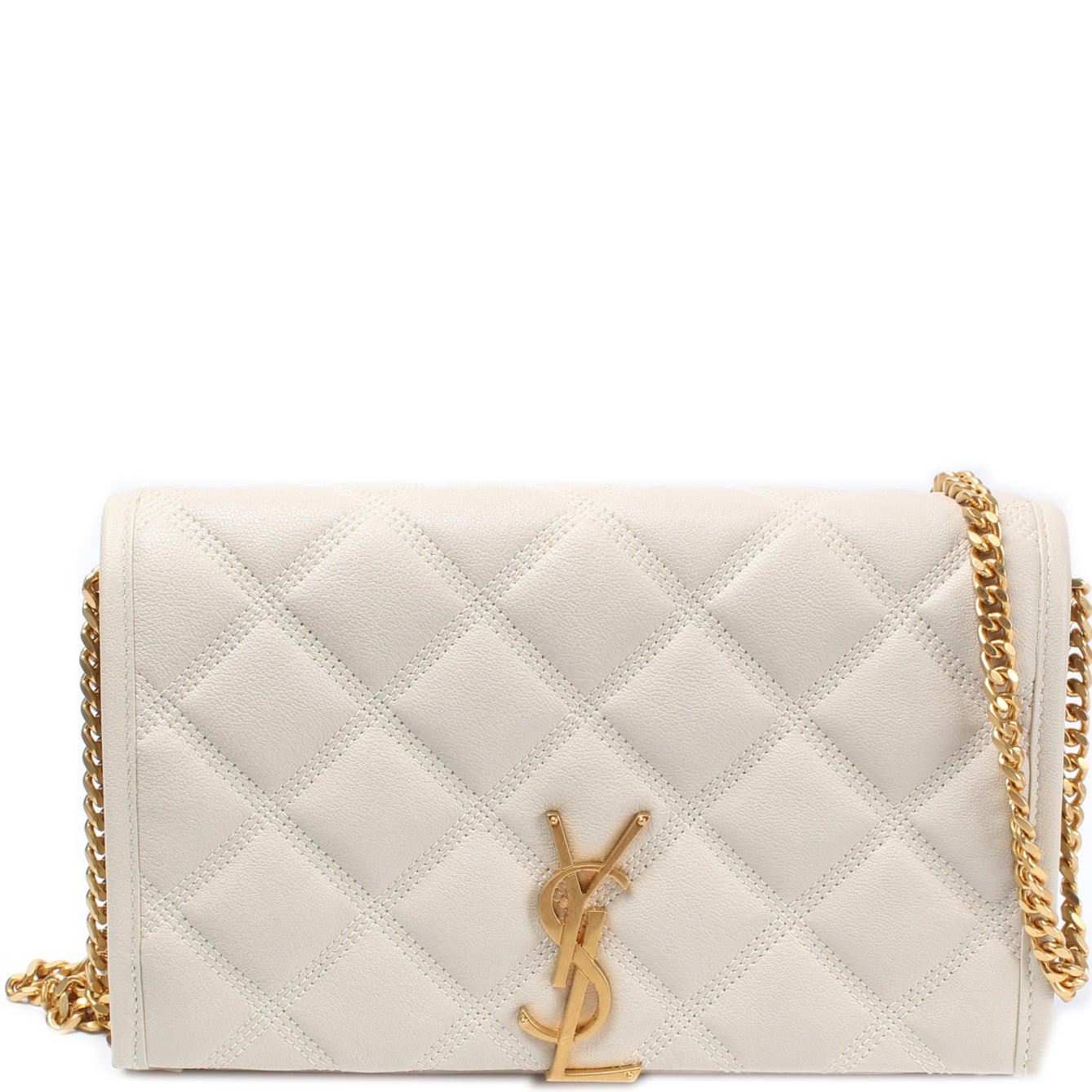 YSL Saint Laurent Saint Laurent Becky Wallet In Lambskin Bag Quilted Chain Travel Bag