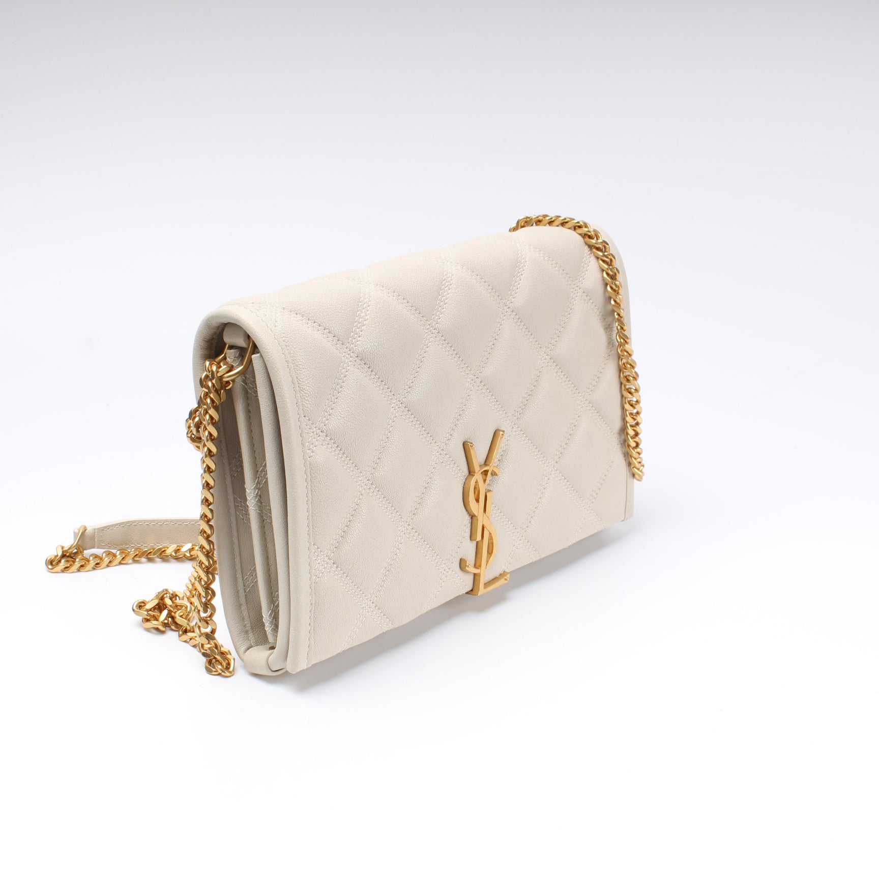 YSL Saint Laurent Saint Laurent Becky Wallet In Lambskin Bag Quilted Chain Travel Bag