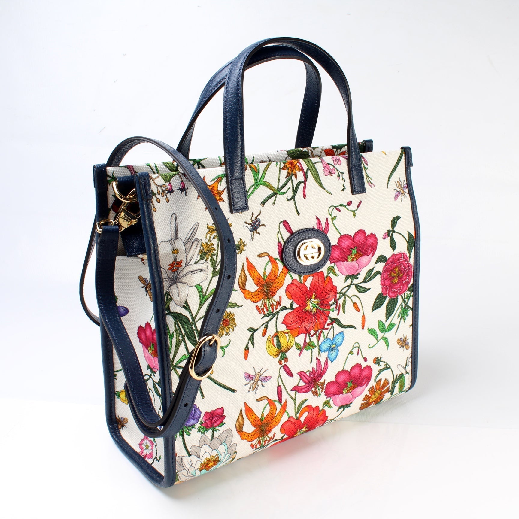 Gucci Flora Canvas Medium Tote Bag