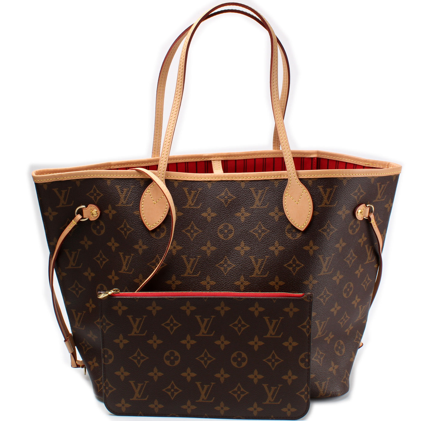 Louis Vuitton Neverfull MM W Wallt Monogram Tote Bag