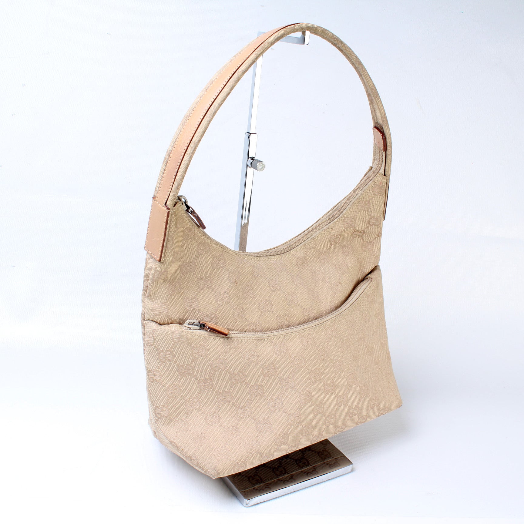 Gucci 001. GG Canvas Shoulder Bag
