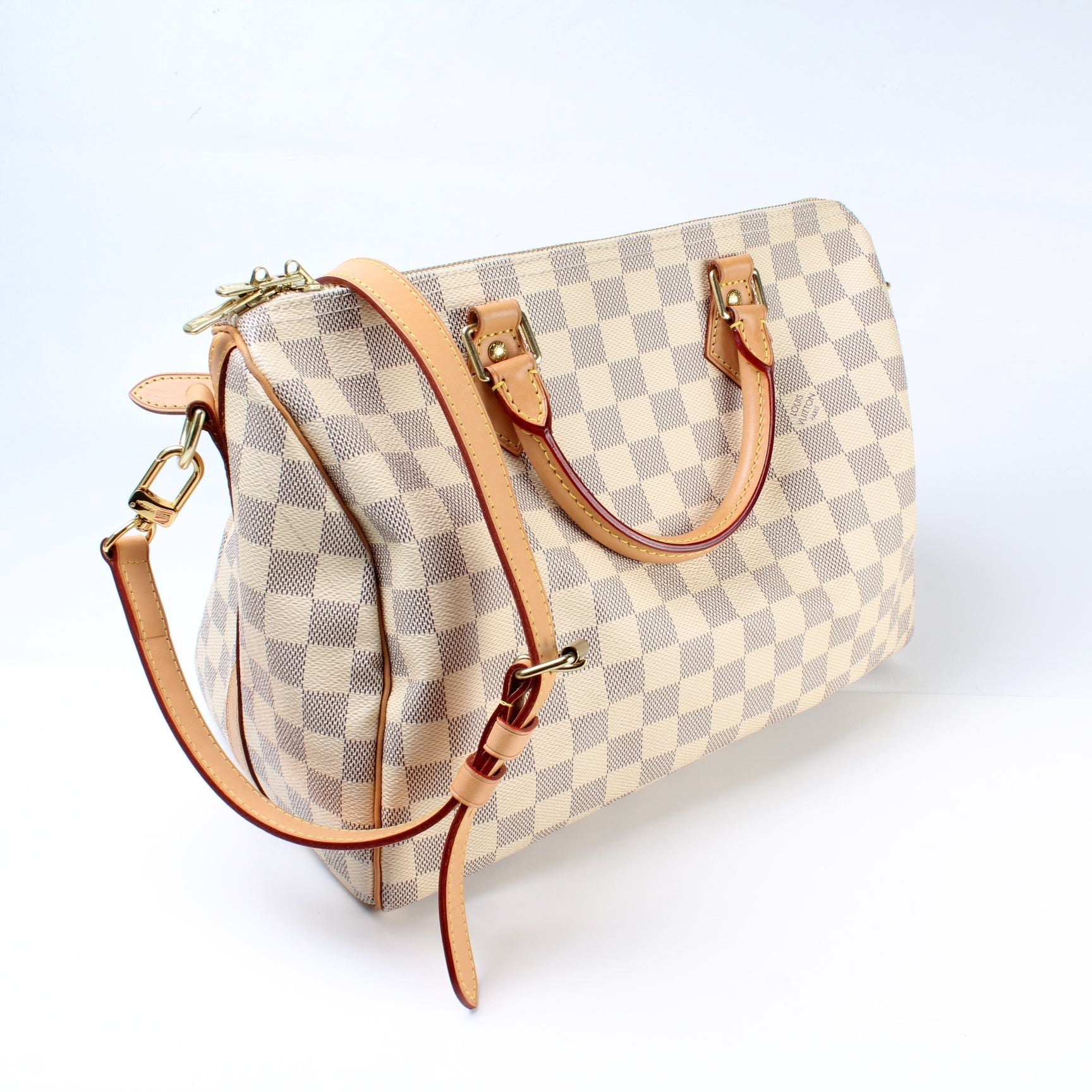 Louis Vuitton Speedy 30 Azur Bandouliere Damier Handbag