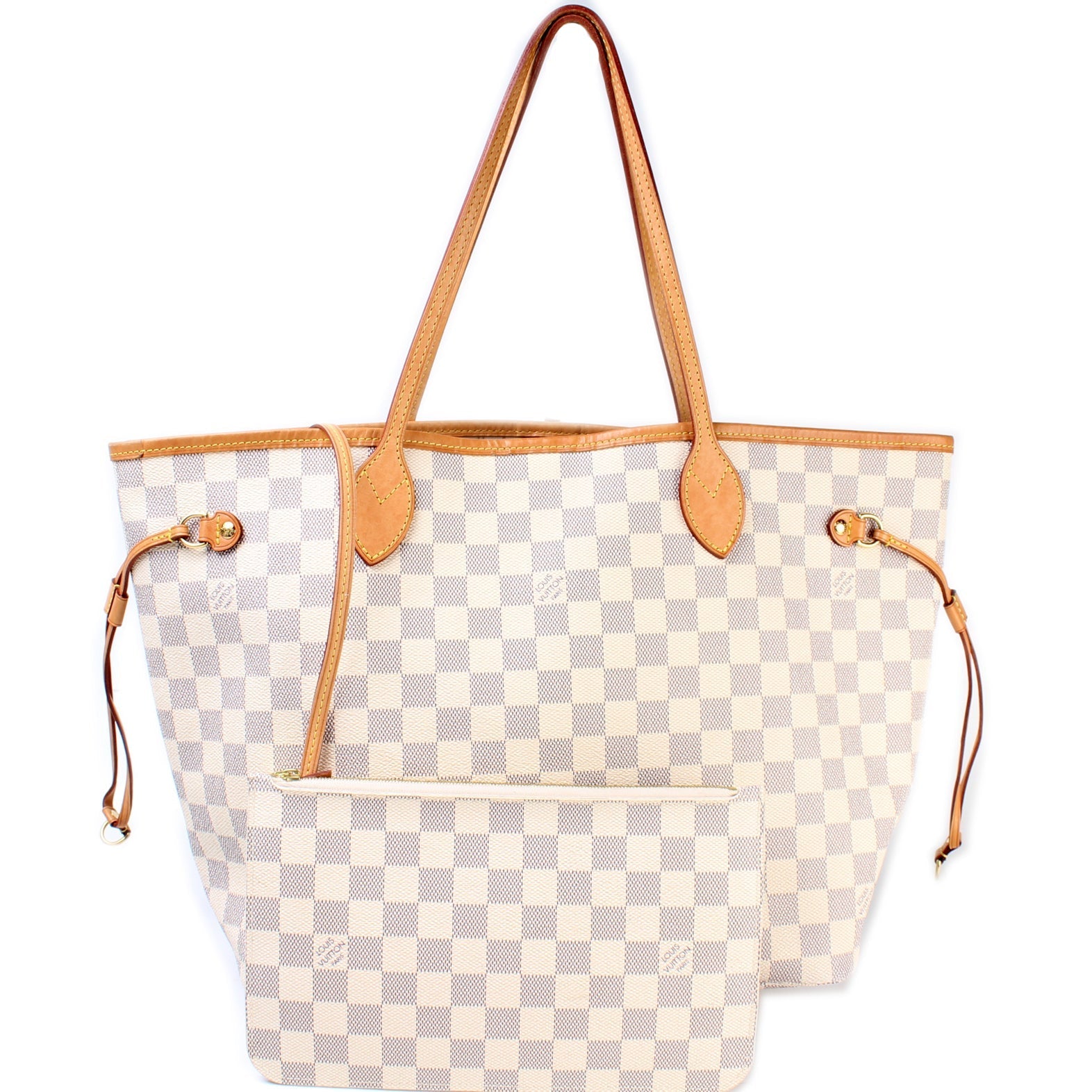 Louis Vuitton Neverfull MM W Azur Damier Wallet Case Azur 7