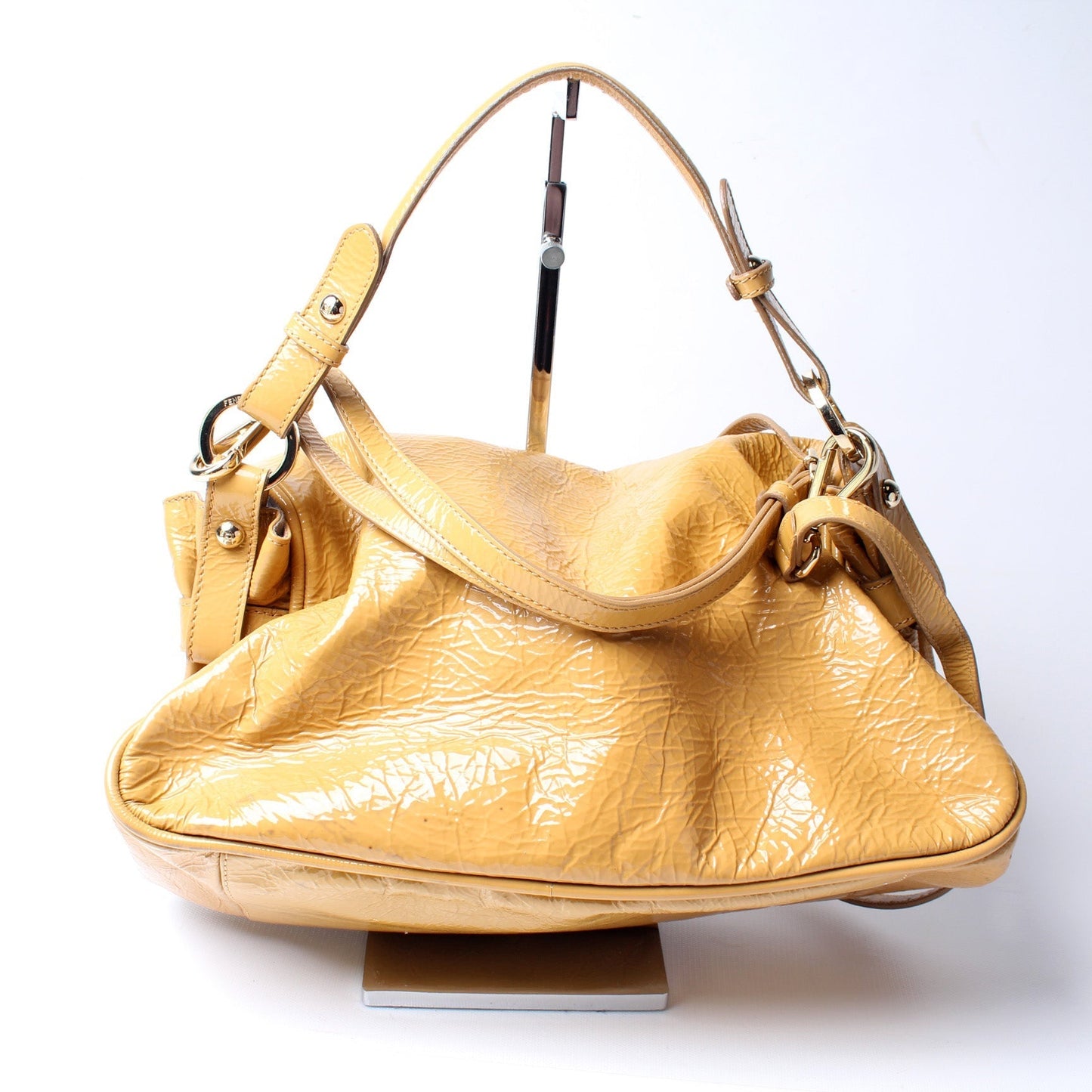 Fendi 8Br607 Pushlock Bag Patent Travel Bag