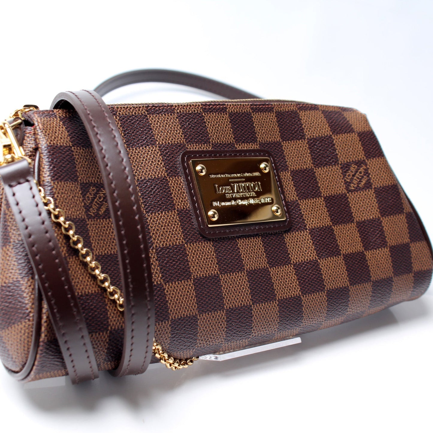 Louis Vuitton Eva Ebene Damier Clutch Bag Ebene 29