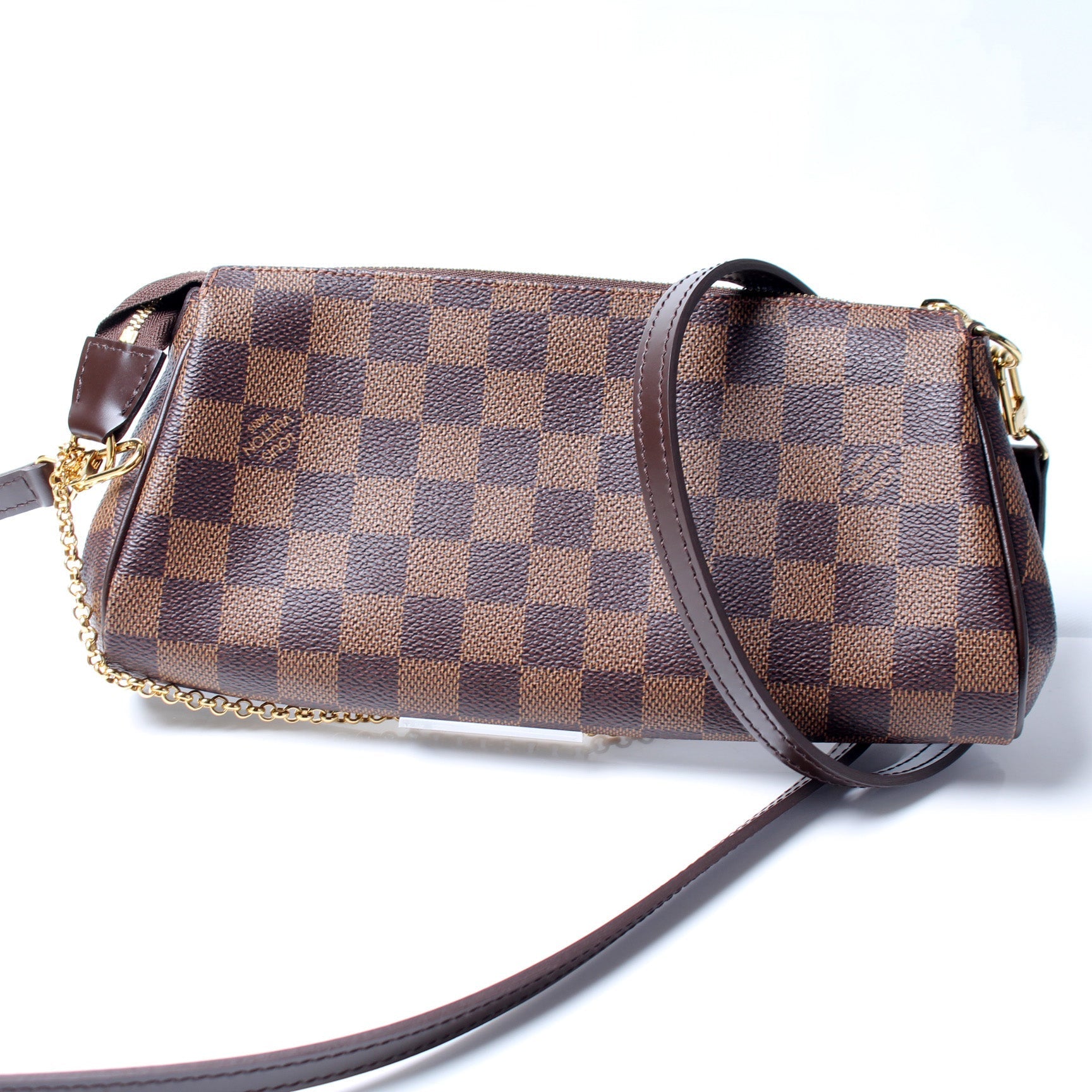 Louis Vuitton Eva Ebene Damier Clutch Bag Ebene 29