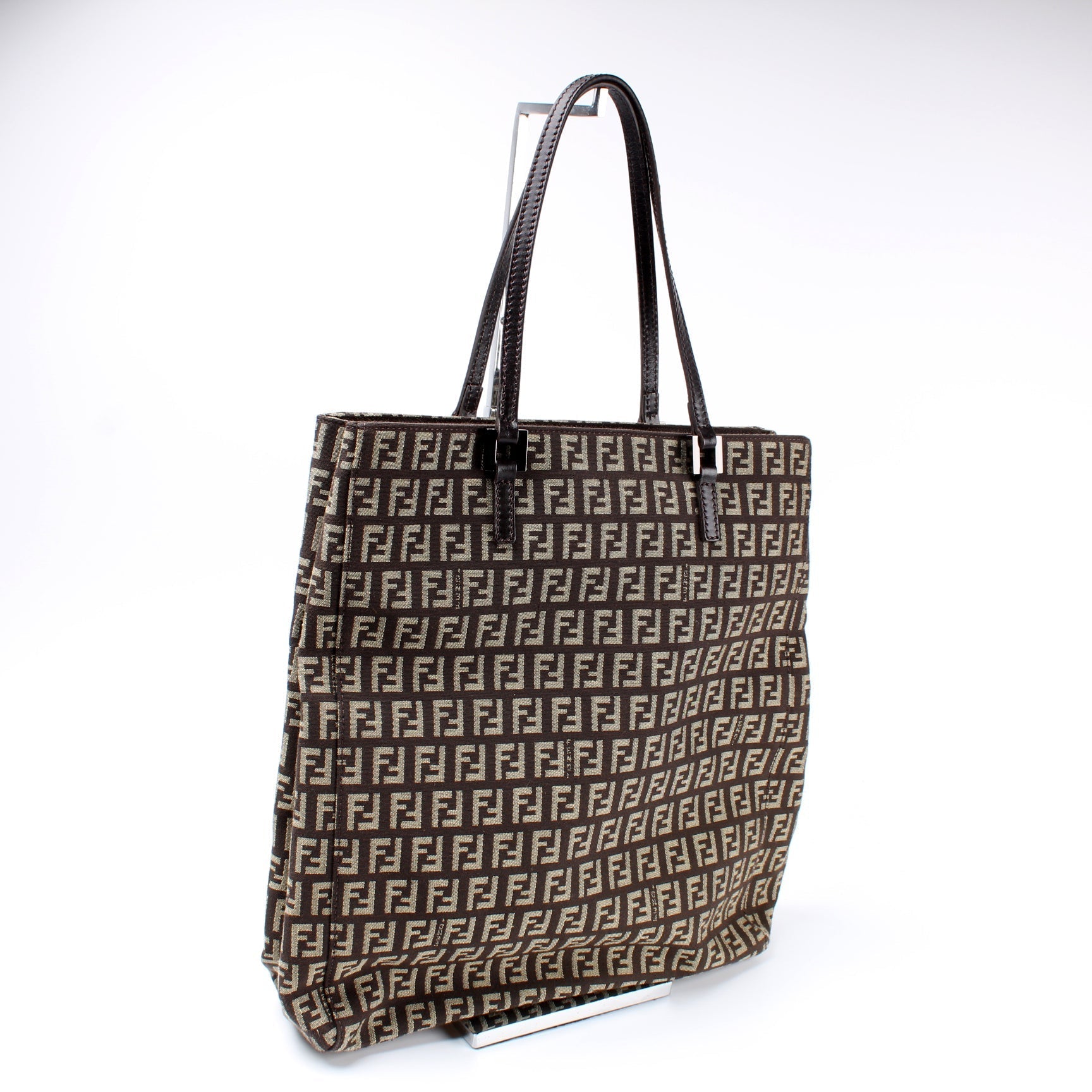Fendi 8Bh067 Zucchino Vert Shopping Tote Bag