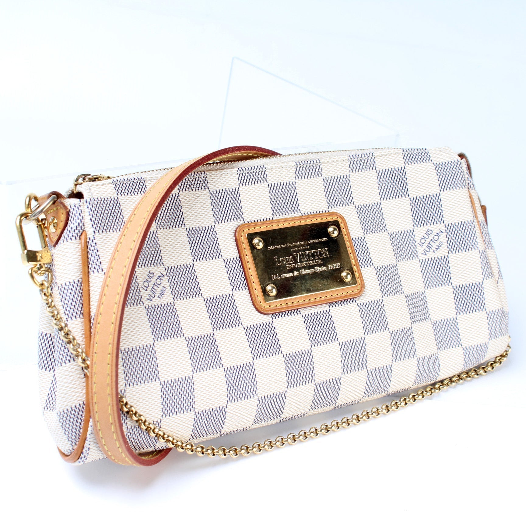 Louis Vuitton Eva Azur Damier Clutch Bag Azur 1
