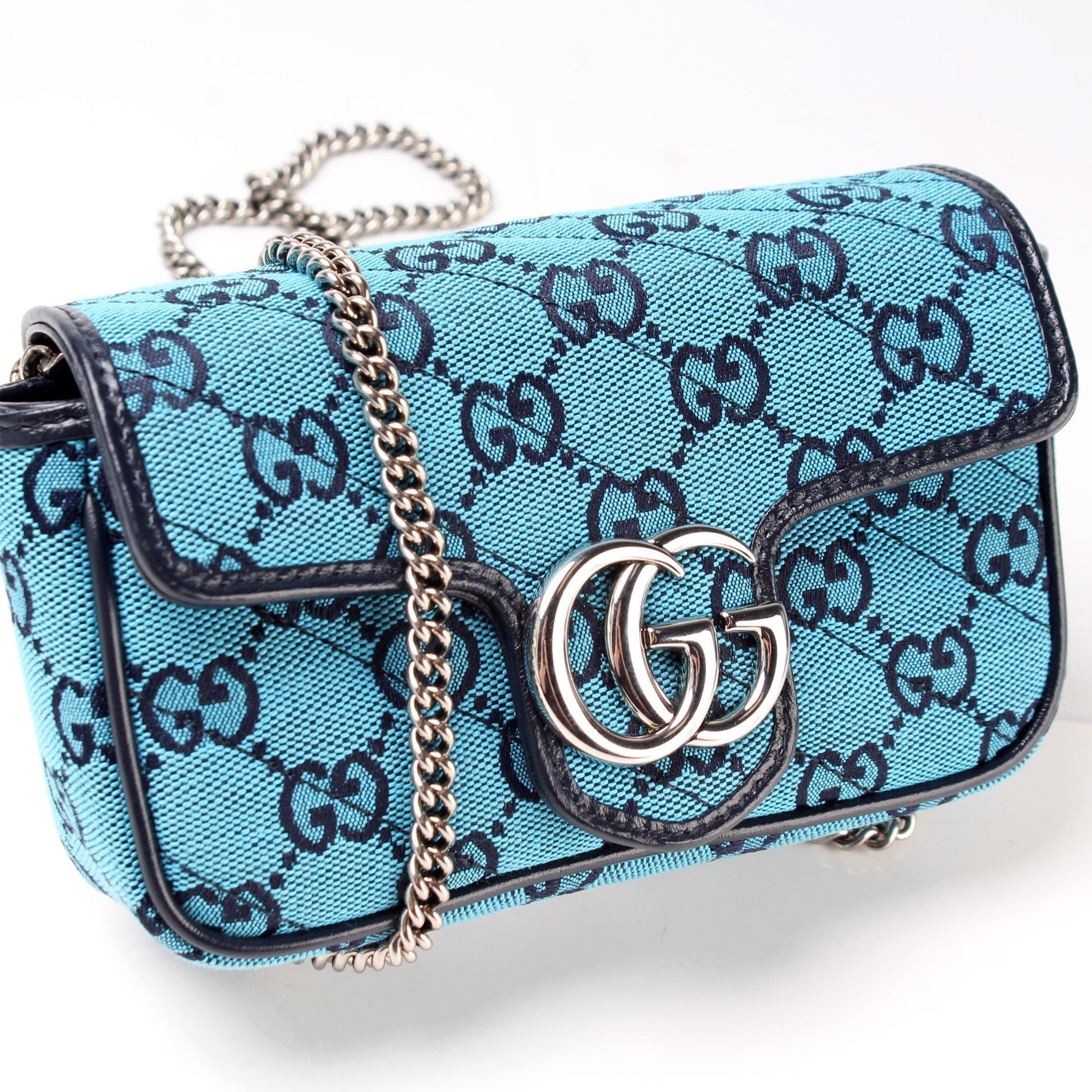 Gucci Marmont Supreme Canvas Mini Flap Travel Bag