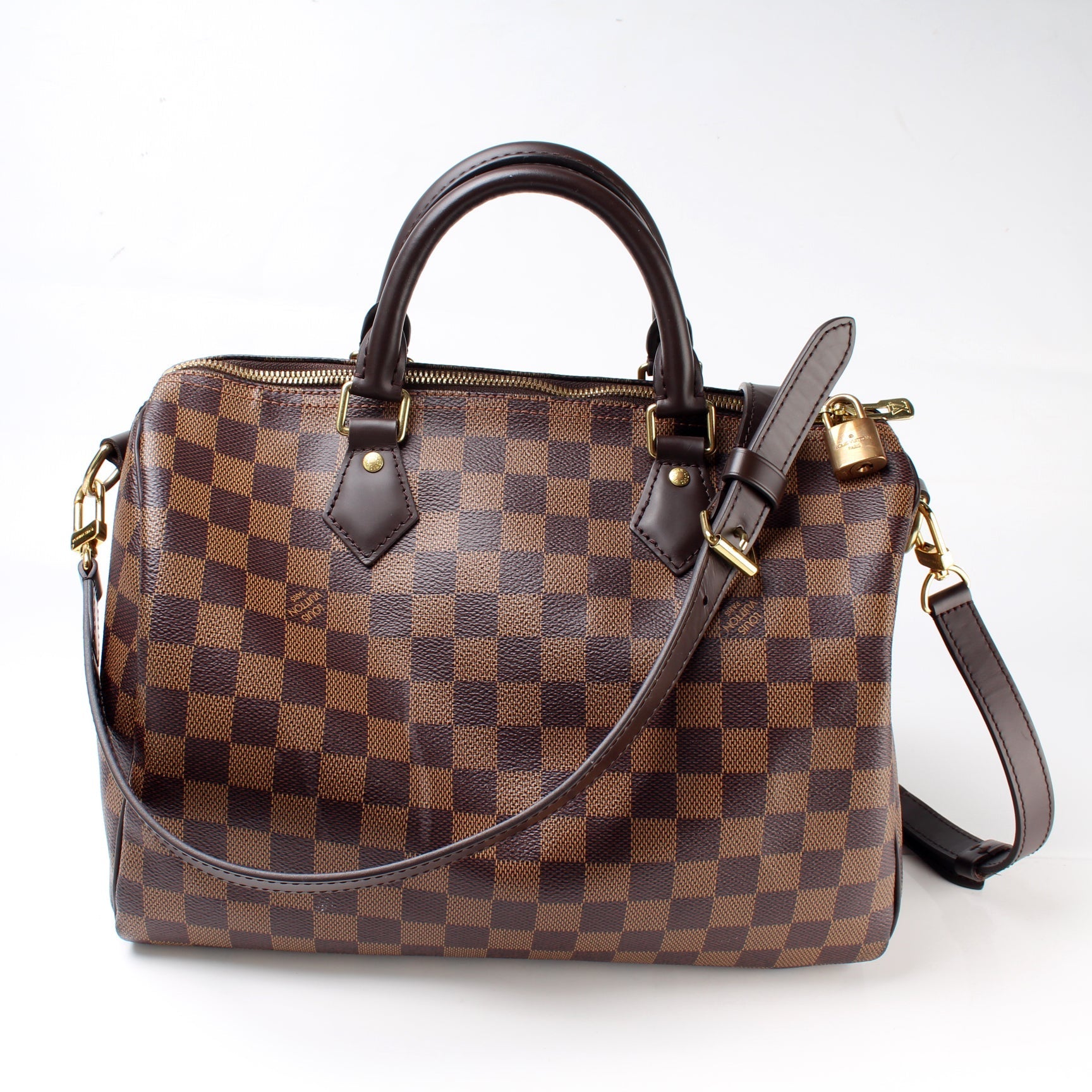 Louis Vuitton Speedy 30 Bandouliere Ebene Damier Handbag Ebene 10