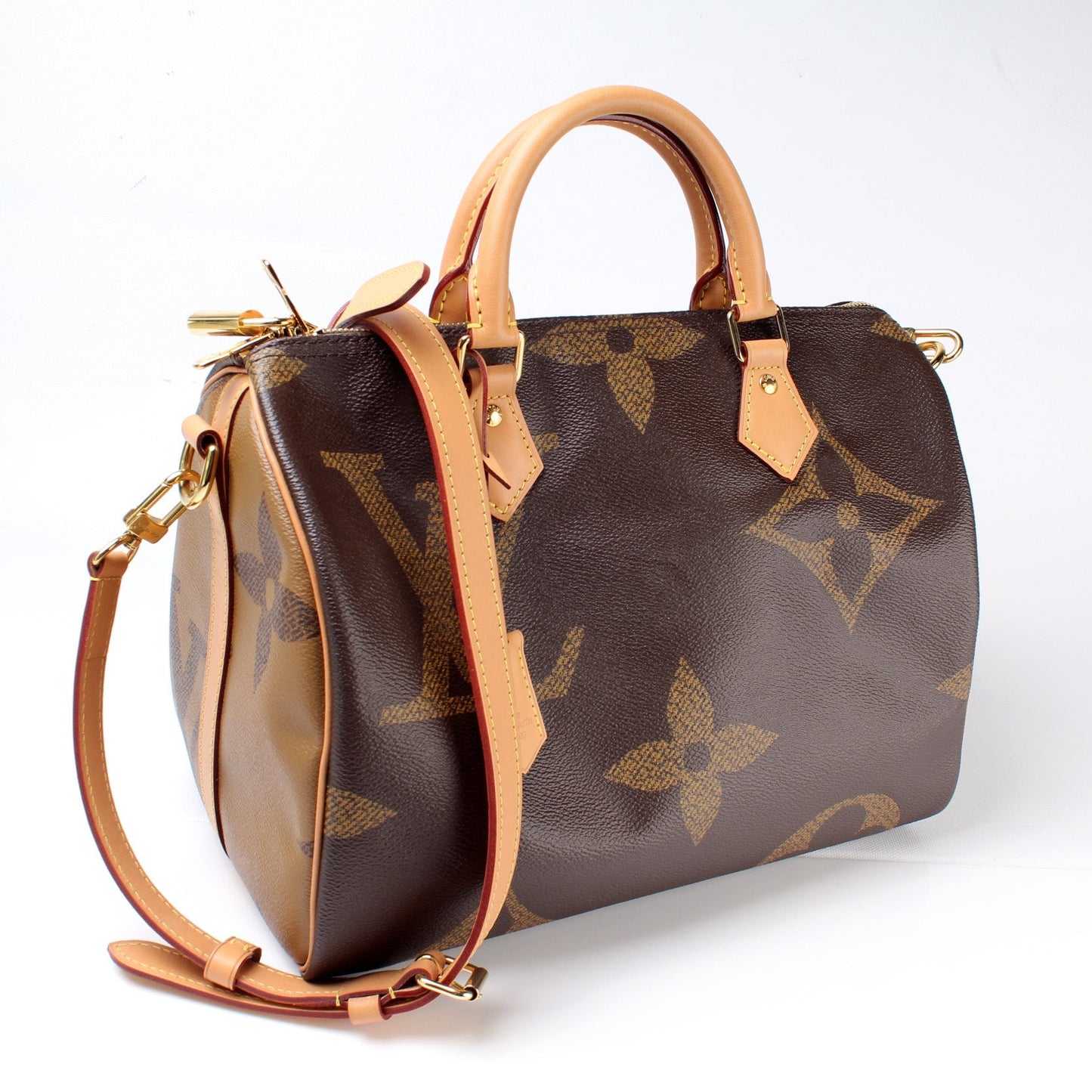 Louis Vuitton Speedy 30 Bandouliere Giant Monogram Handbag