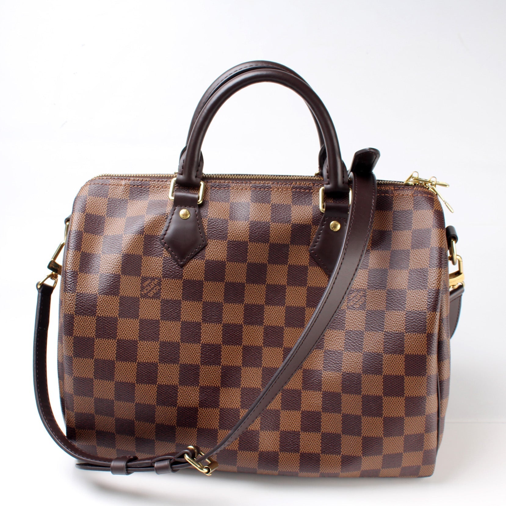 Louis Vuitton Speedy 30 Bandouliere Ebene Damier Handbag Ebene 9