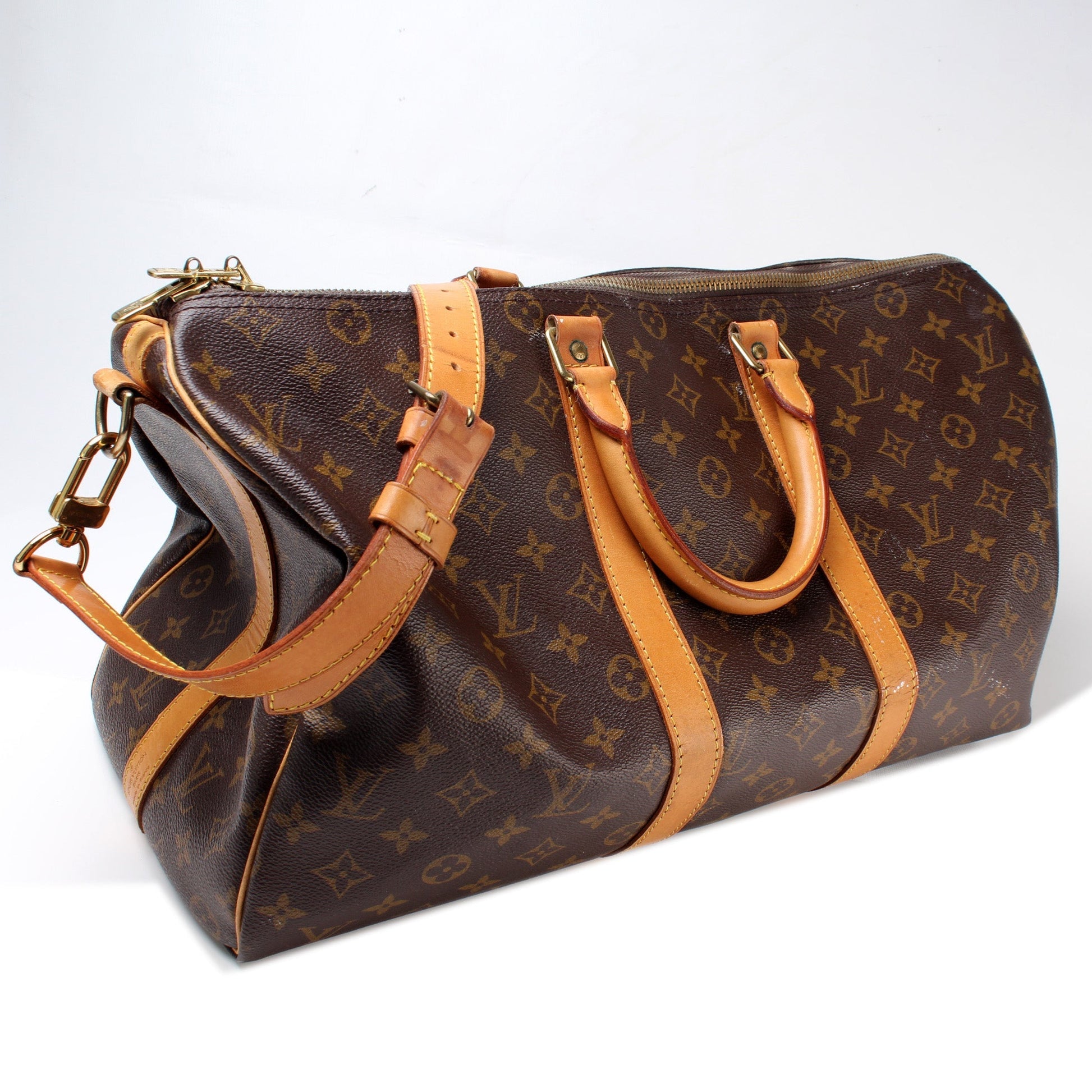 Louis Vuitton Keepall 45 Bandouliere Monogram Travel Bag Monogram 12