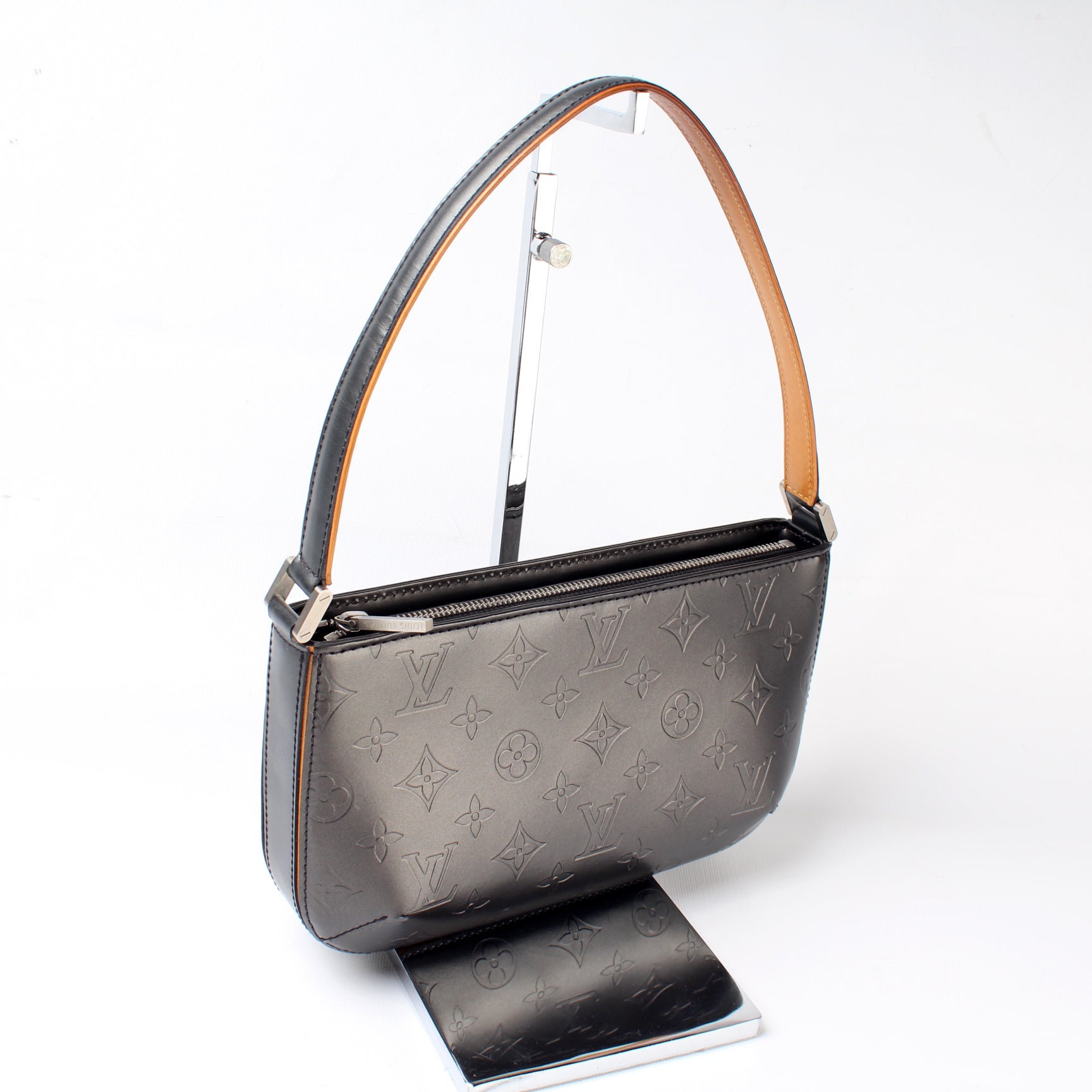 Louis Vuitton Fowler Mat Monogram Leather Handbag Mat Leather