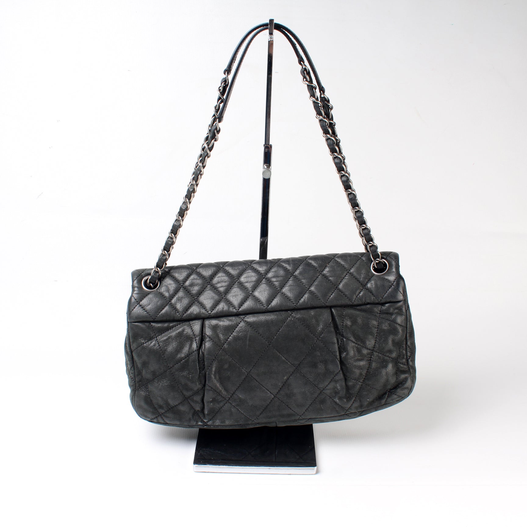 Chanel Coco Pleats Flap Iridescent Calfskin Handbag