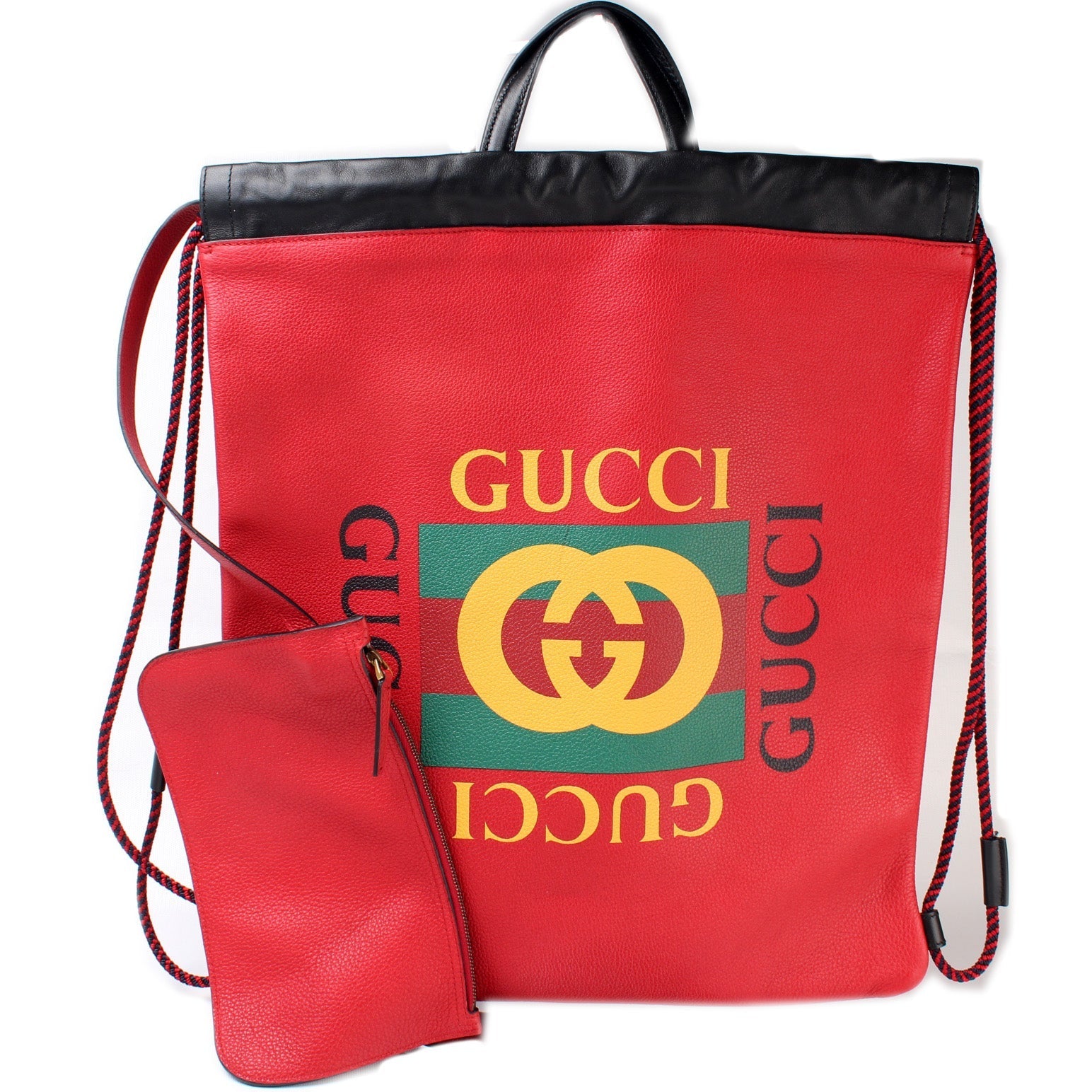 Gucci Drawstring Backpack Logo Jewelry