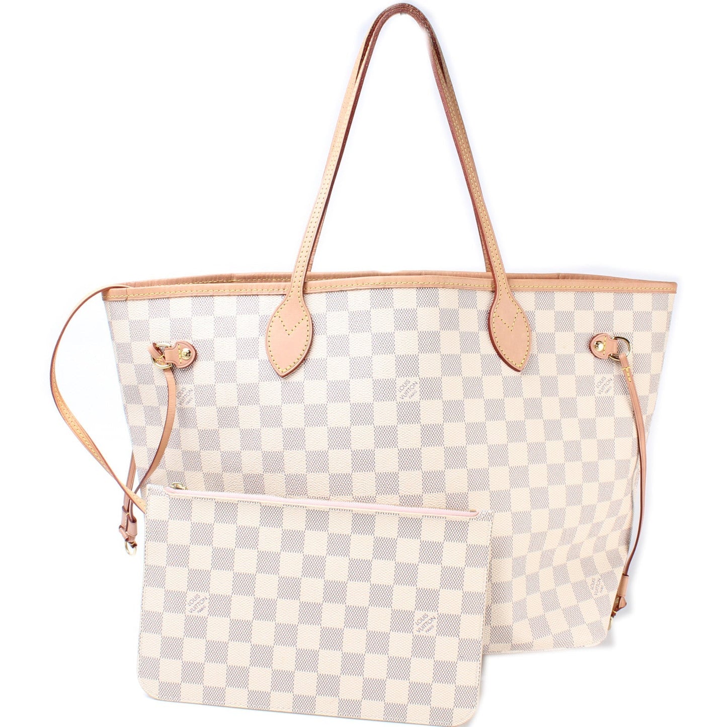 Louis Vuitton Neverfull w MM Azur Damier Wallet Case Azur 3