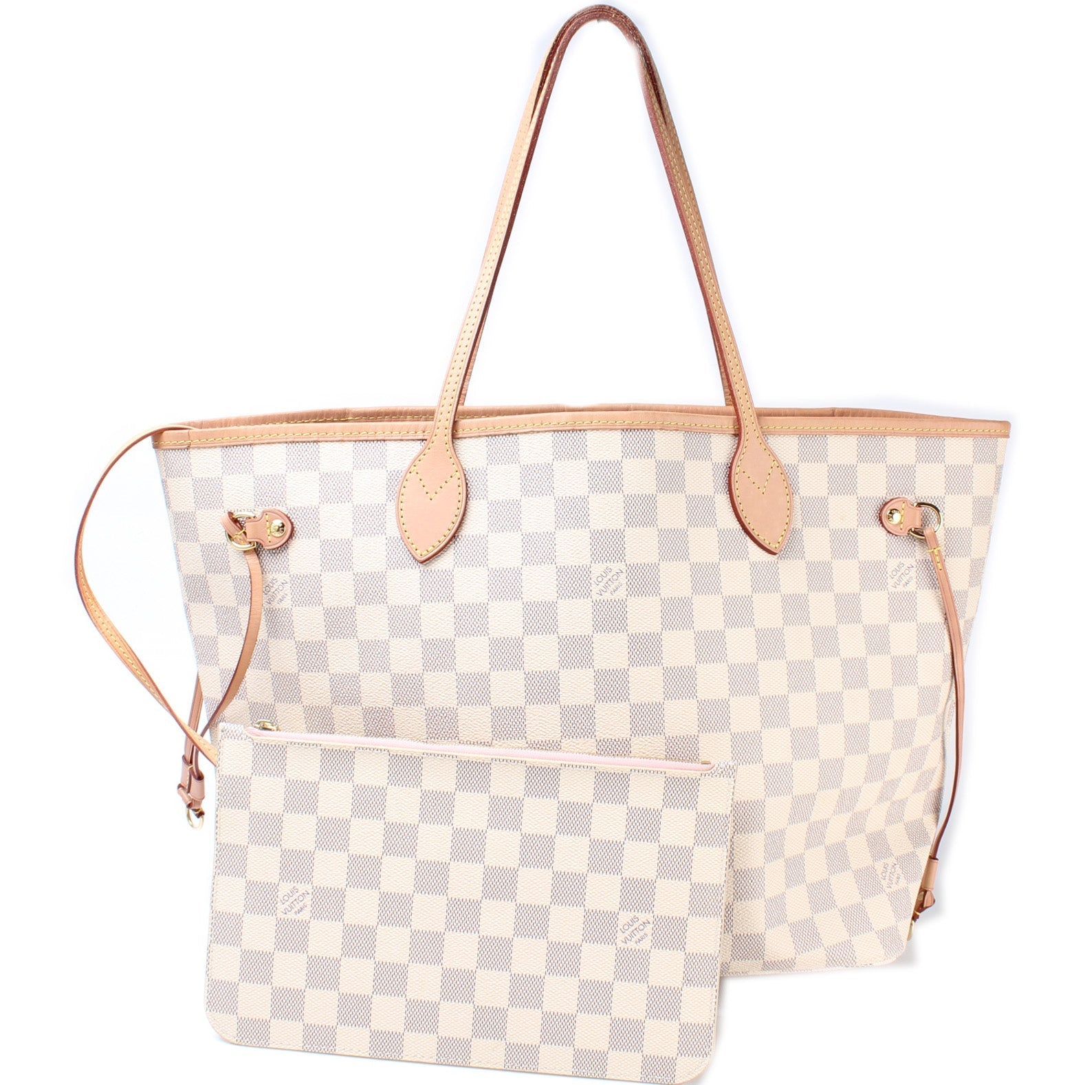 Louis Vuitton Neverfull w MM Azur Damier Wallet Case Azur 3