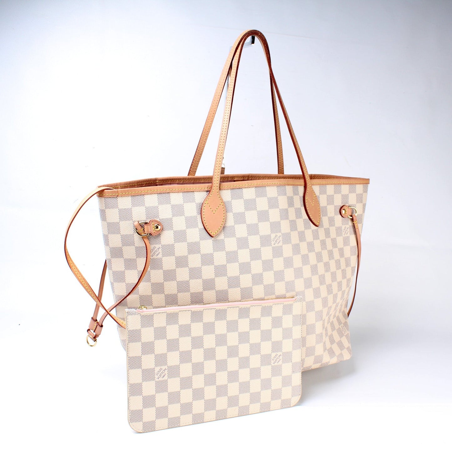 Louis Vuitton Neverfull w MM Azur Damier Wallet Case Azur 3