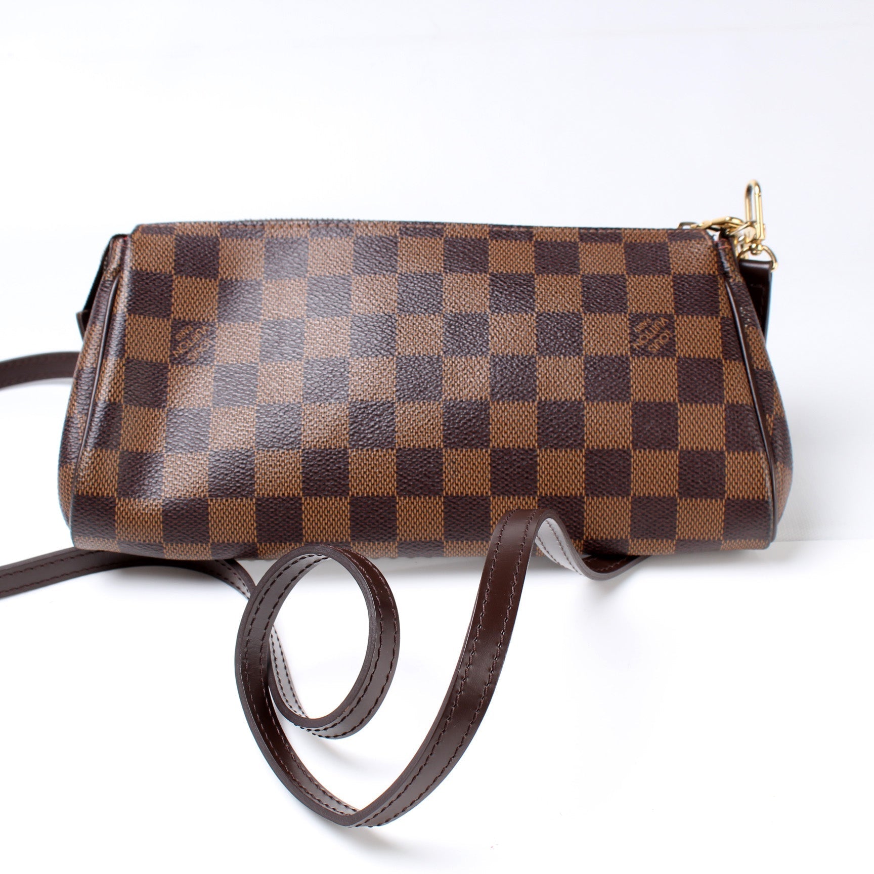 Louis Vuitton Eva Ebene Damier Clutch Bag Ebene 30