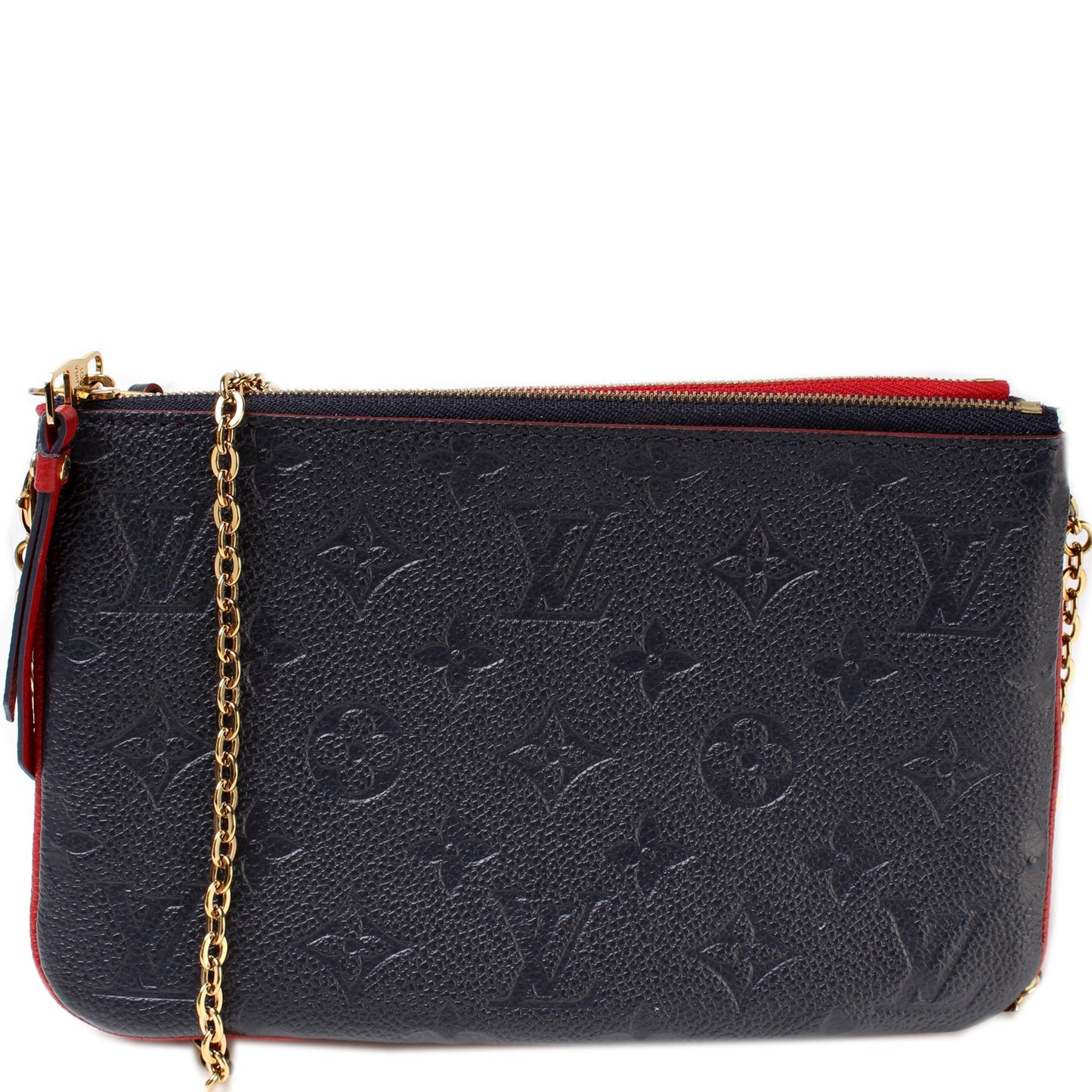 Louis Vuitton Double Zip Pochette Empreinte Clutch Bag