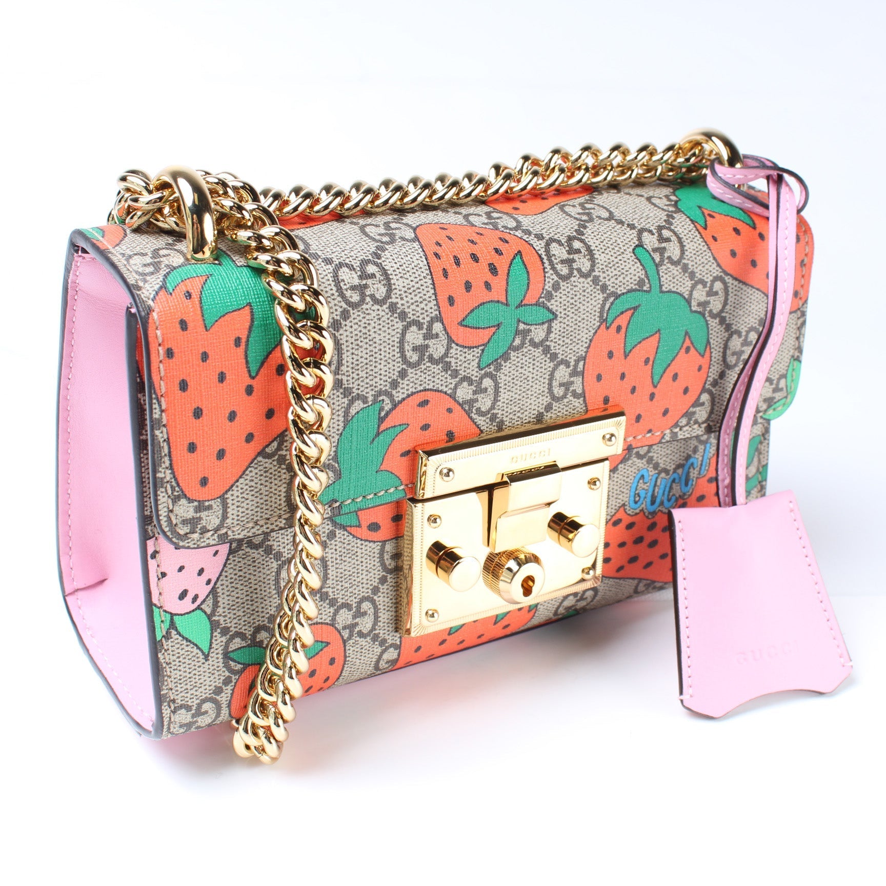 Gucci Padlock Strawberry Small Travel Bag
