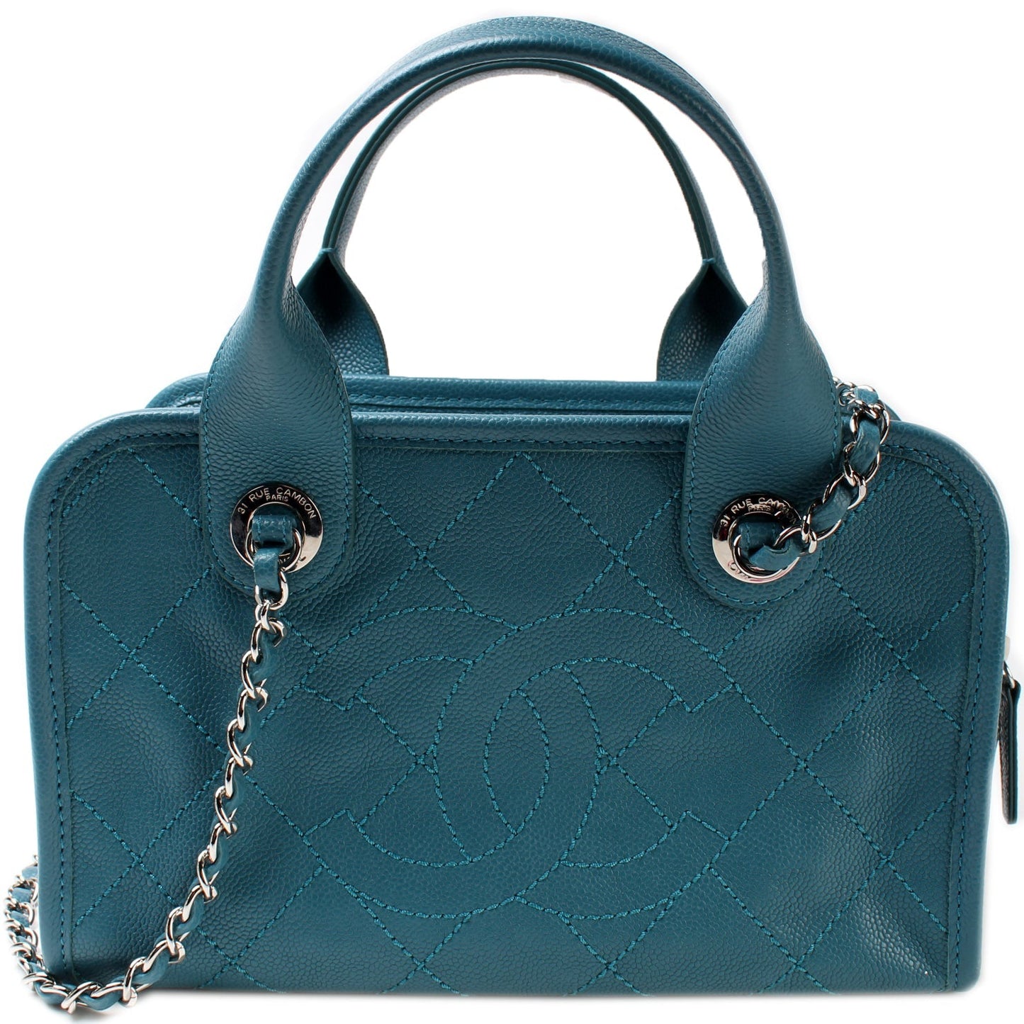 Chanel Deauville Bowling Caviar 20M Small Handbag