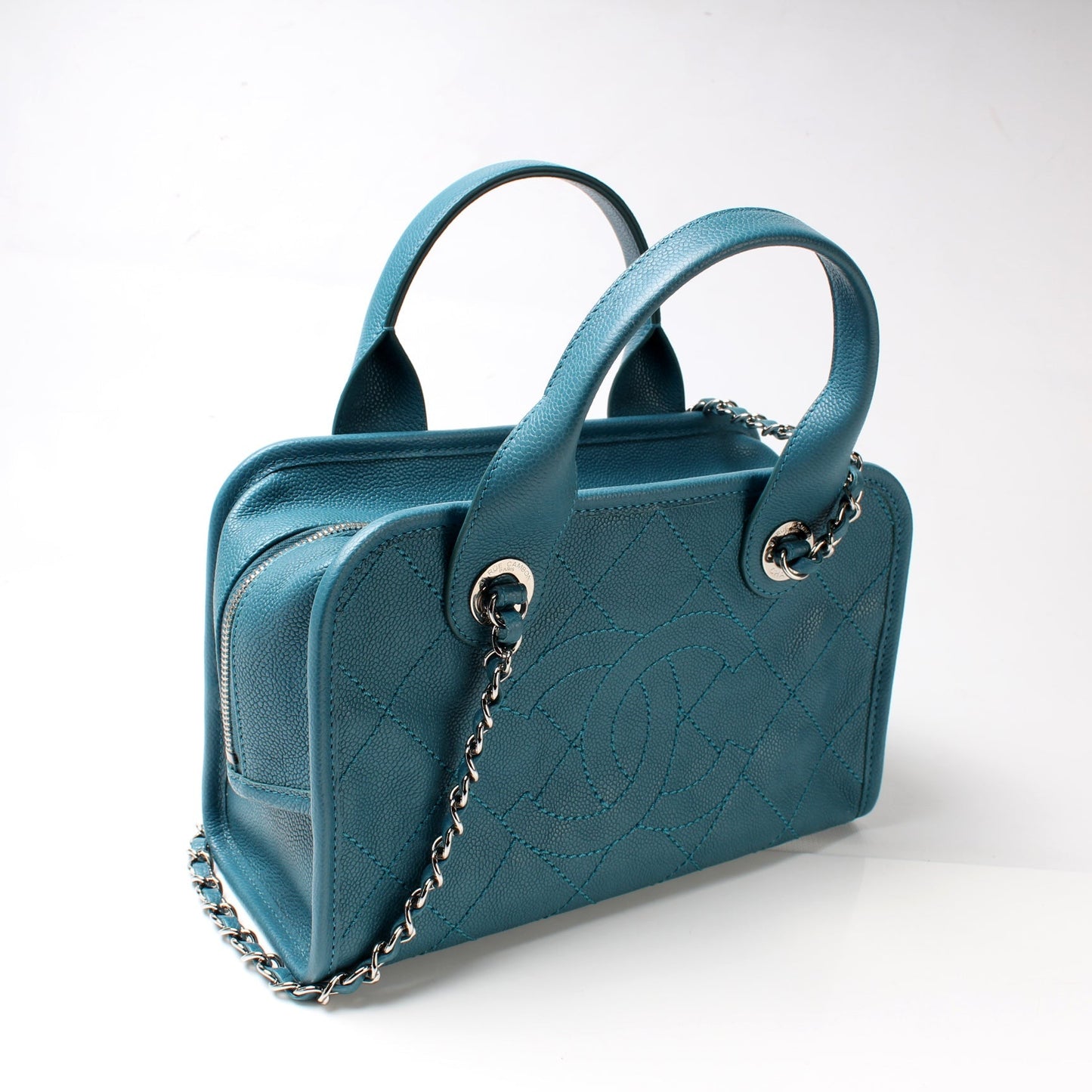 Chanel Deauville Bowling Caviar 20M Small Handbag