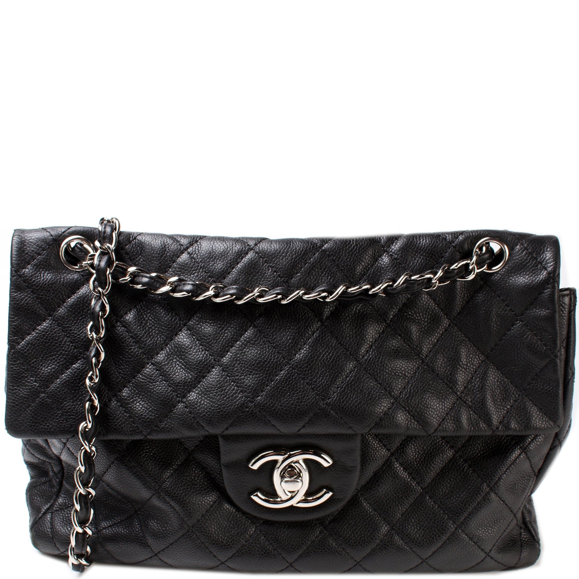 Chanel Washed Caviar Jumbo Single Flap 12M Handbag