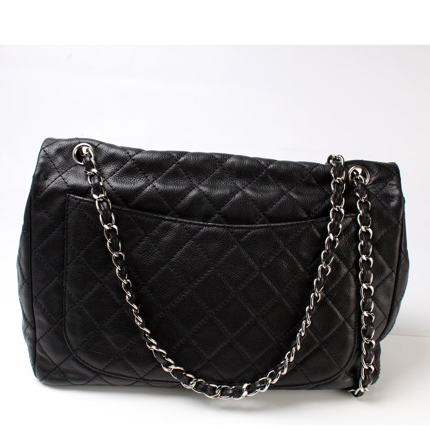 Chanel Washed Caviar Jumbo Single Flap 12M Handbag