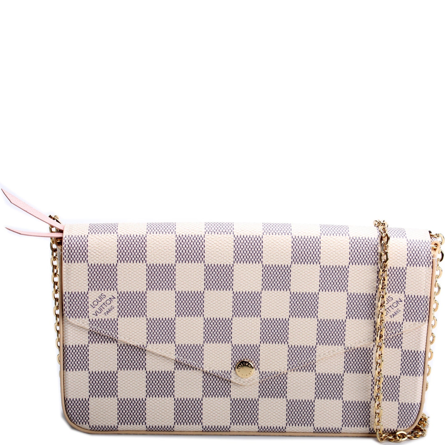 Louis Vuitton Pochette Felicie Azur Damier Clutch Bag Azur 4